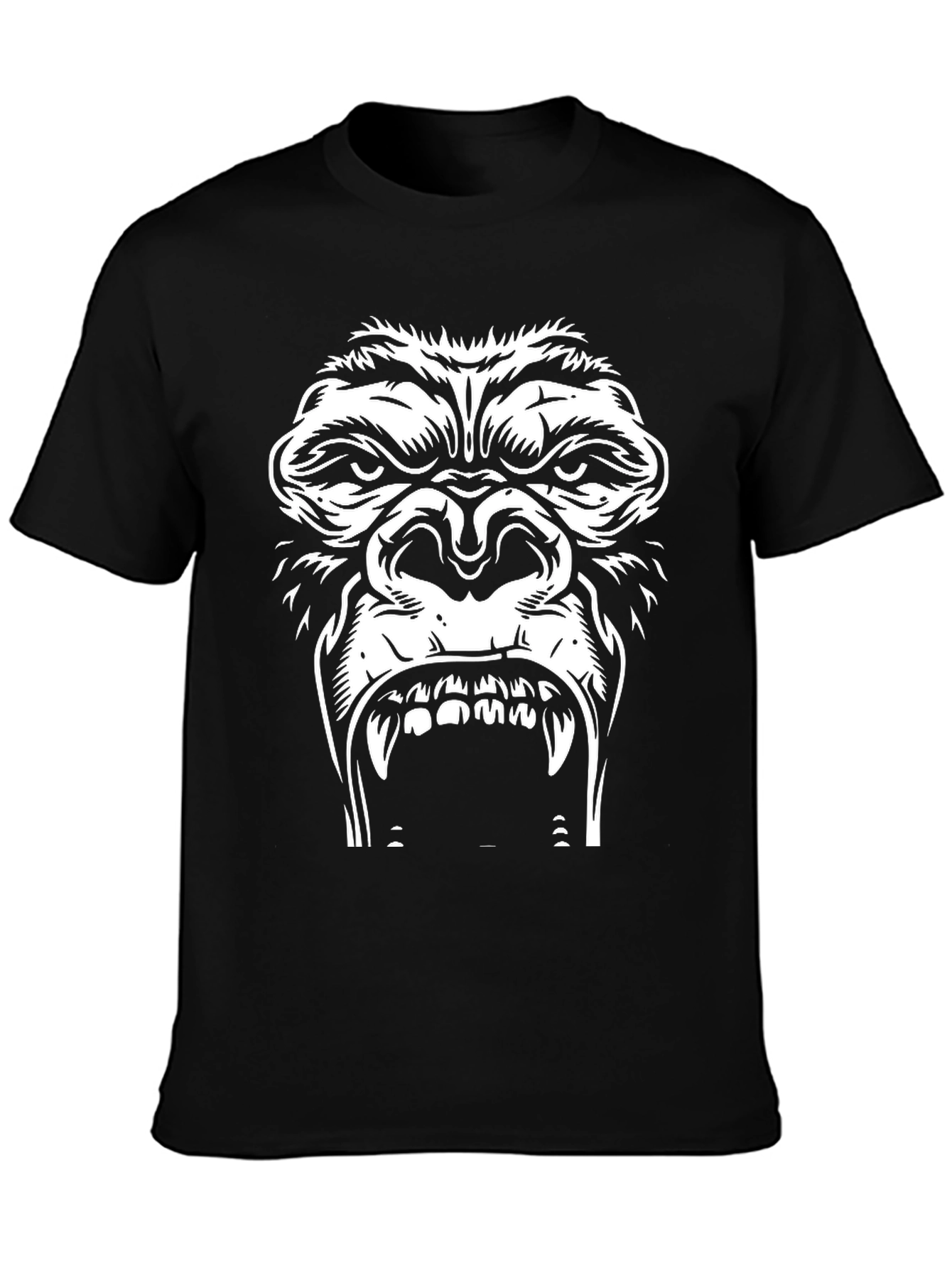 Mens Gorilla Graphic Tee - Black