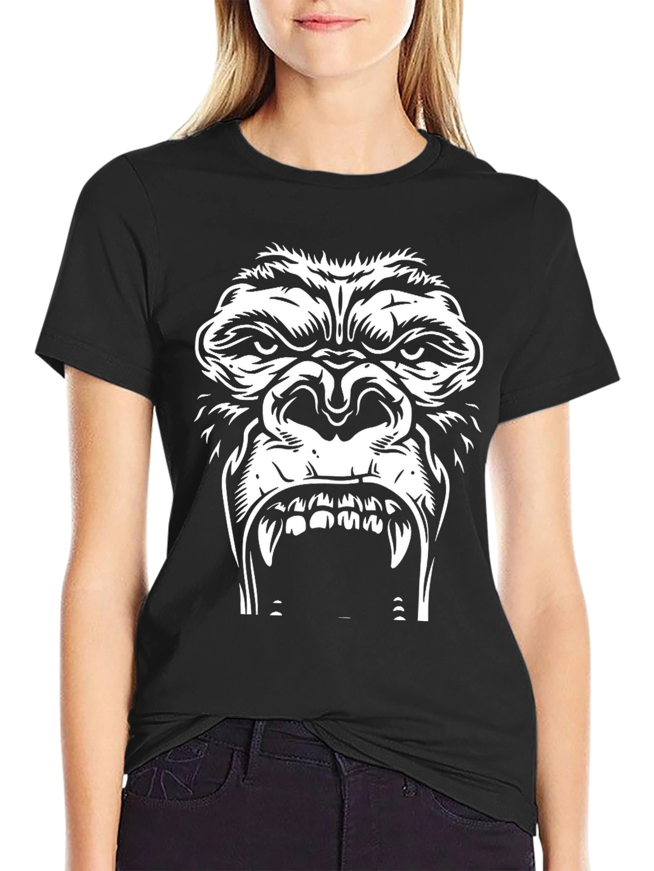 Mens Gorilla Graphic Tee - Black