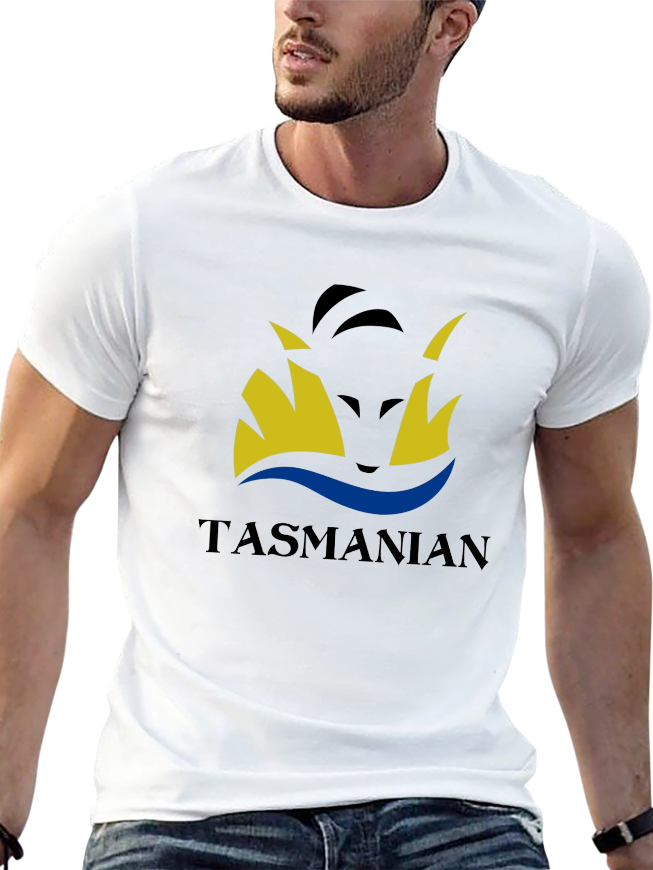 Tasmanian T-Shirt Black Tee with Graphic