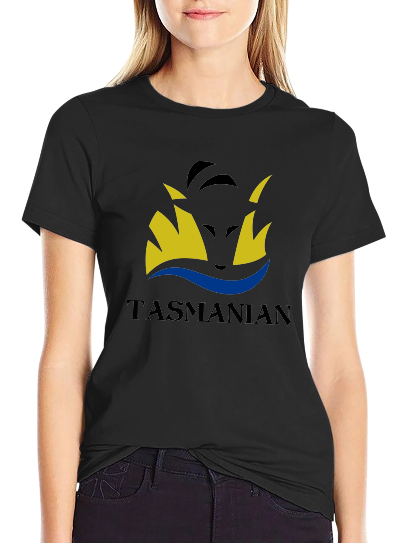 Tasmanian T-Shirt Black Tee with Graphic