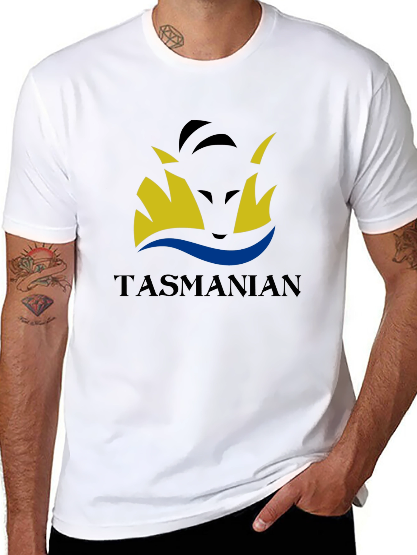 Tasmanian T-Shirt Black Tee with Graphic