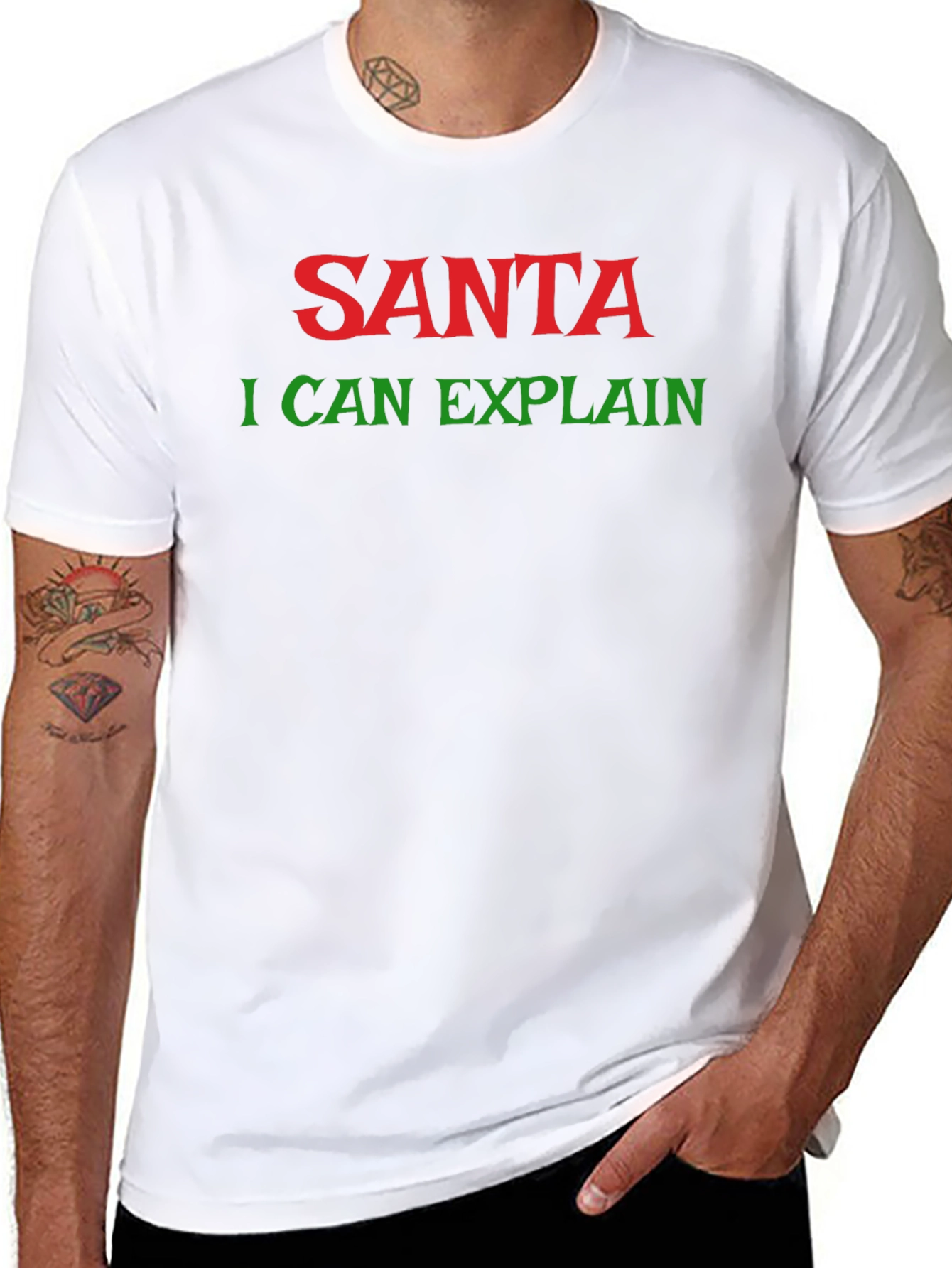 Santa I Can Explain Holiday T-Shirt - Christmas Apparel