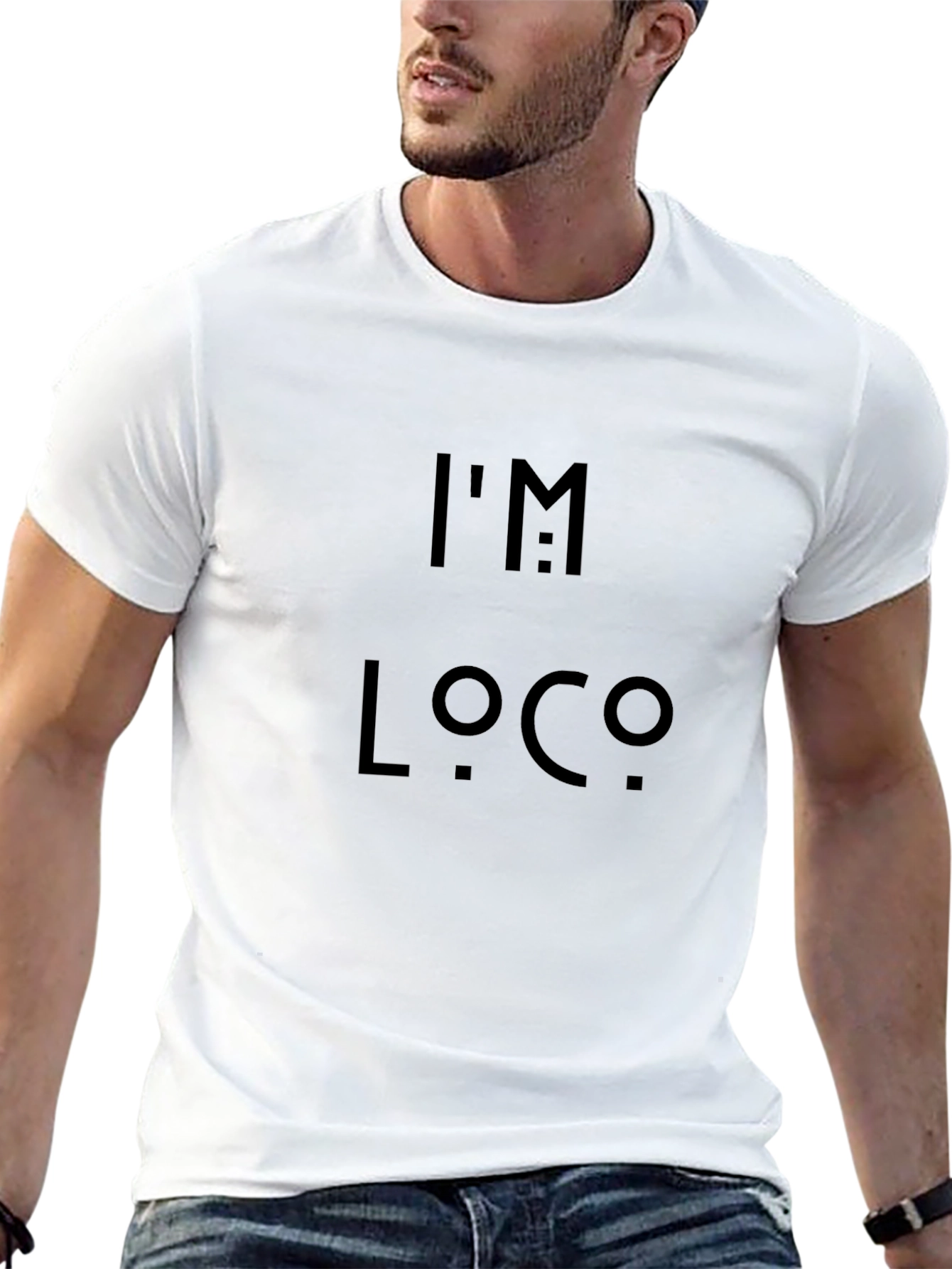 Im Loco Graphic Tee - Black Cotton Blend Shirt