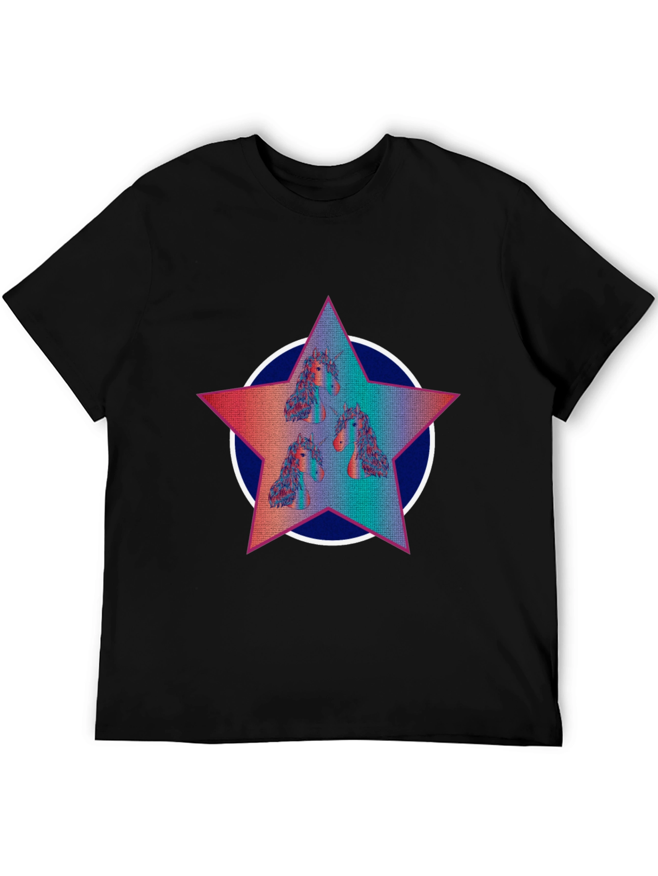 Unicorn Star Graphic Tee - Black