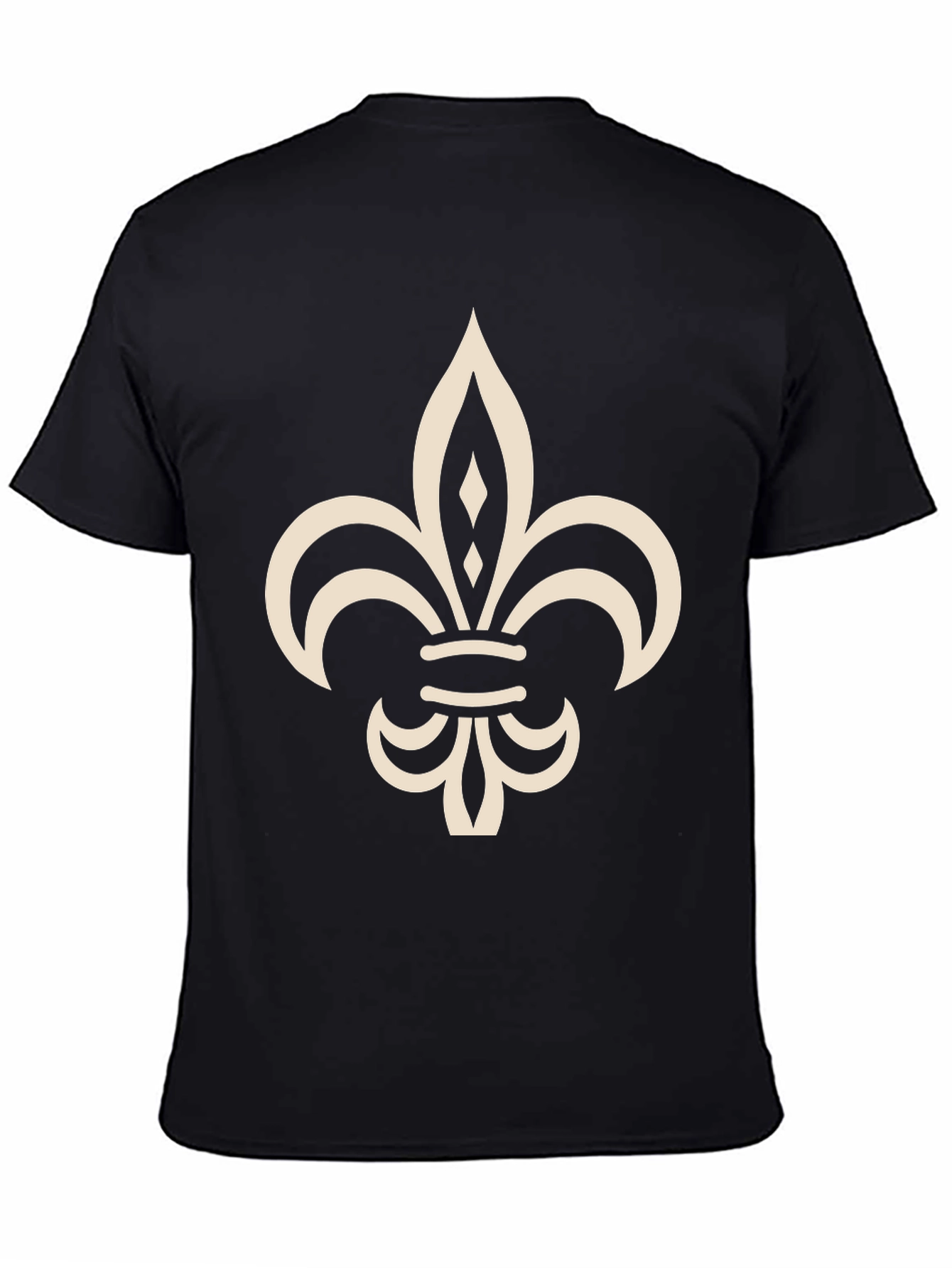 Fleur-de-Lis Graphic Tee - Classic Black Cotton