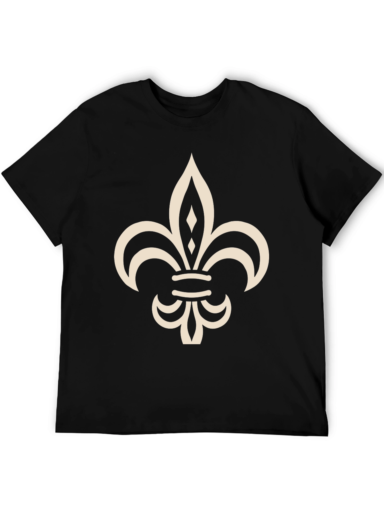 Fleur-de-Lis Graphic Tee - Classic Black Cotton