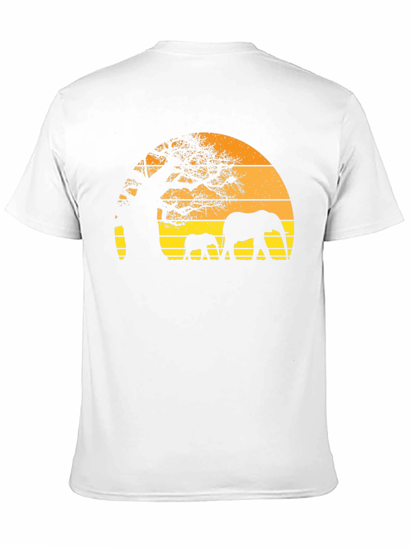 Retro Sunset Elephant T-Shirt
