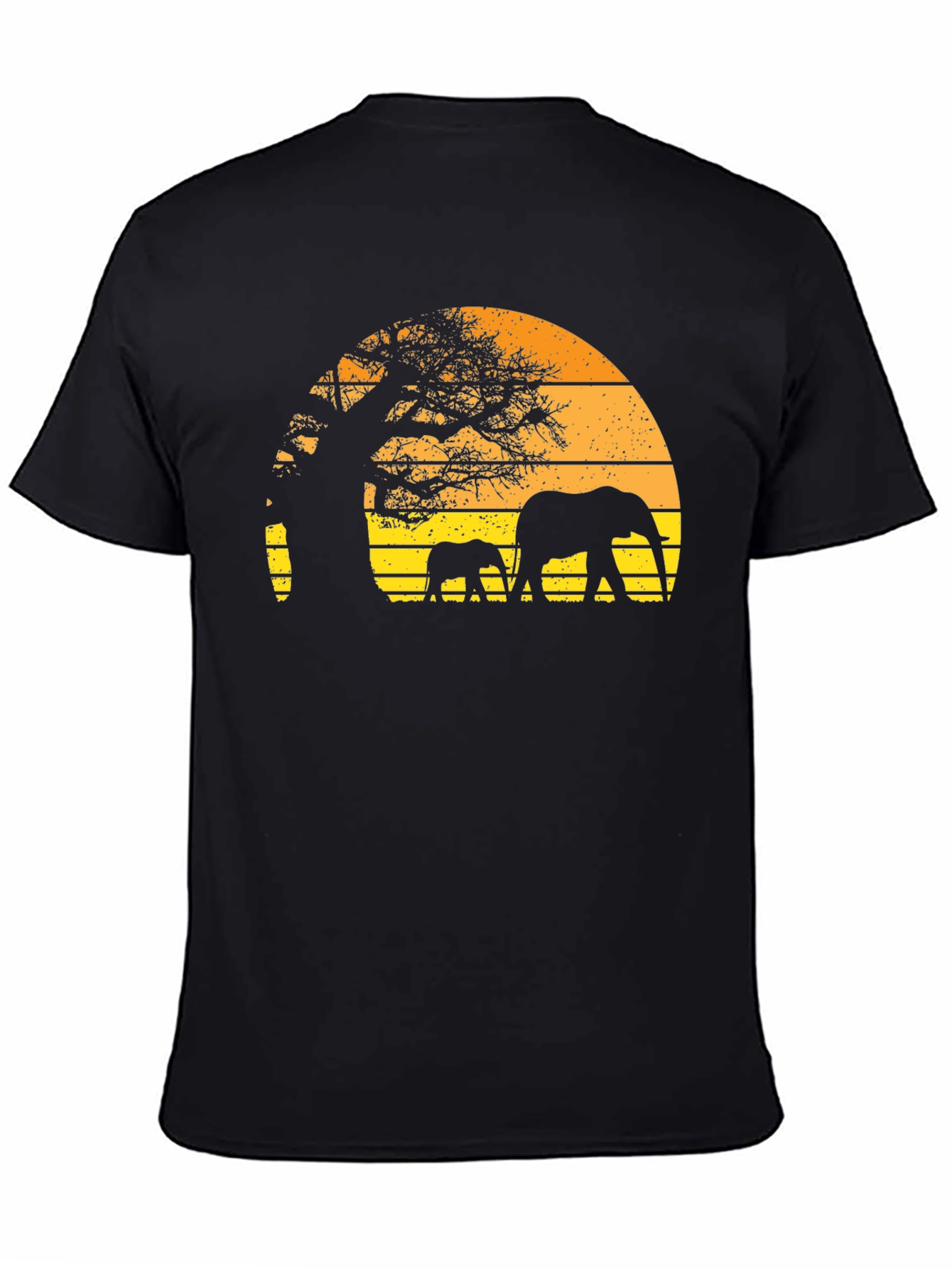 Retro Sunset Elephant T-Shirt