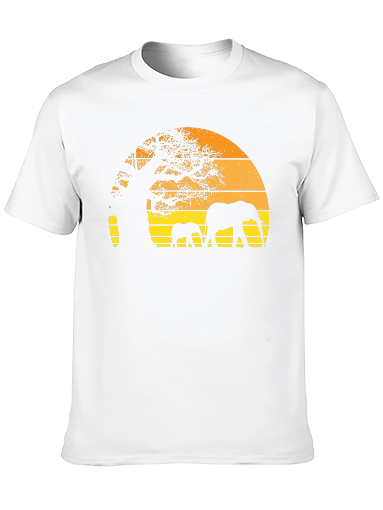 Retro Sunset Elephant T-Shirt