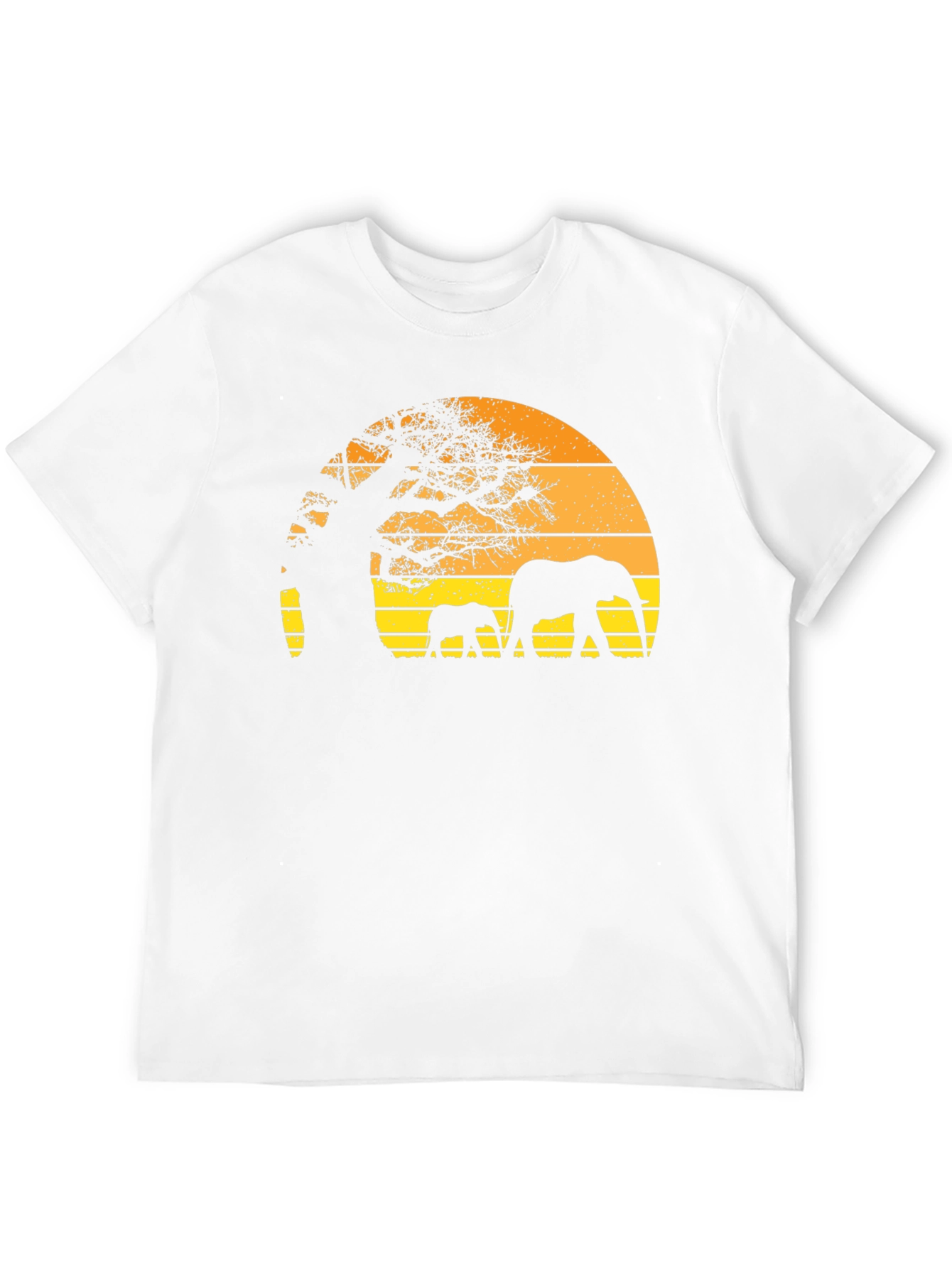 Retro Sunset Elephant T-Shirt