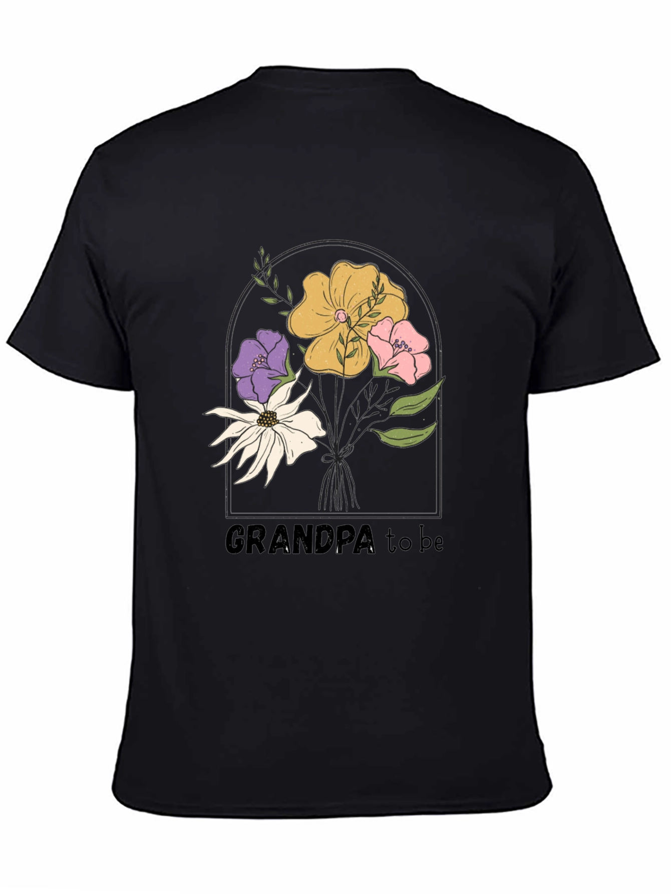 Grandpa To Be Floral Graphic Tee