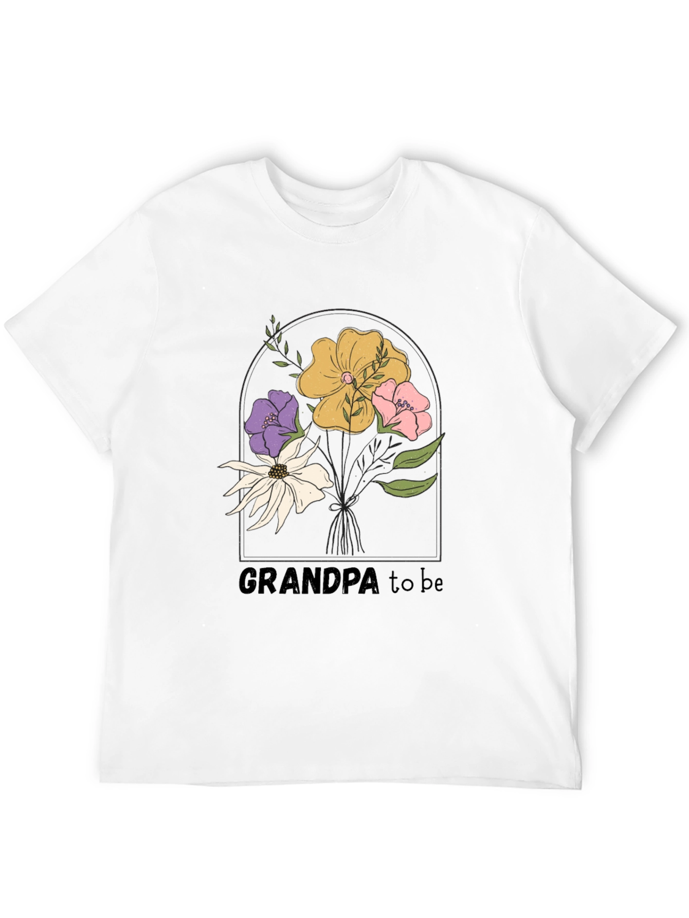 Grandpa To Be Floral Graphic Tee