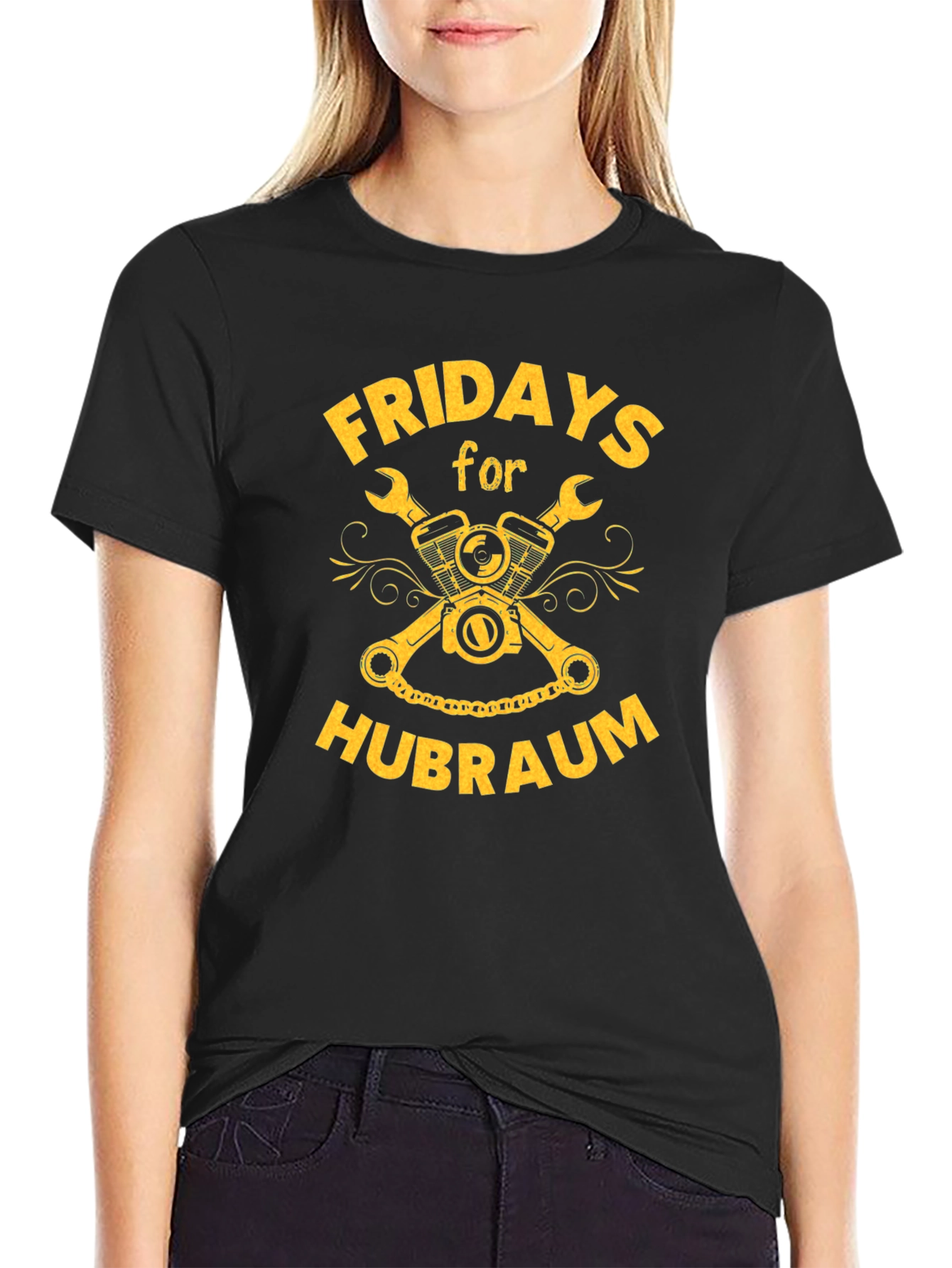 Fridays for Hubraum Black Graphic Tee
