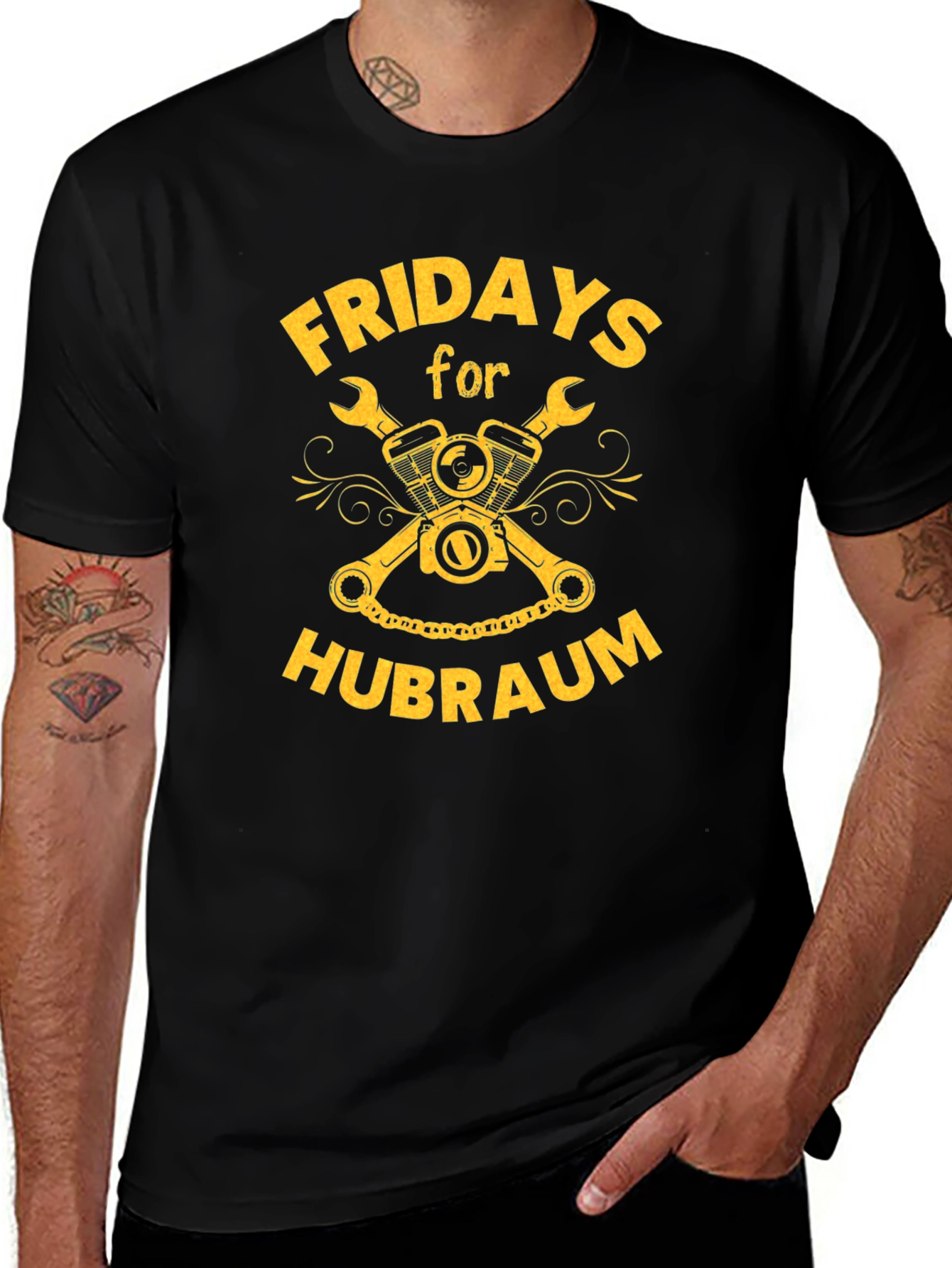 Fridays for Hubraum Black Graphic Tee
