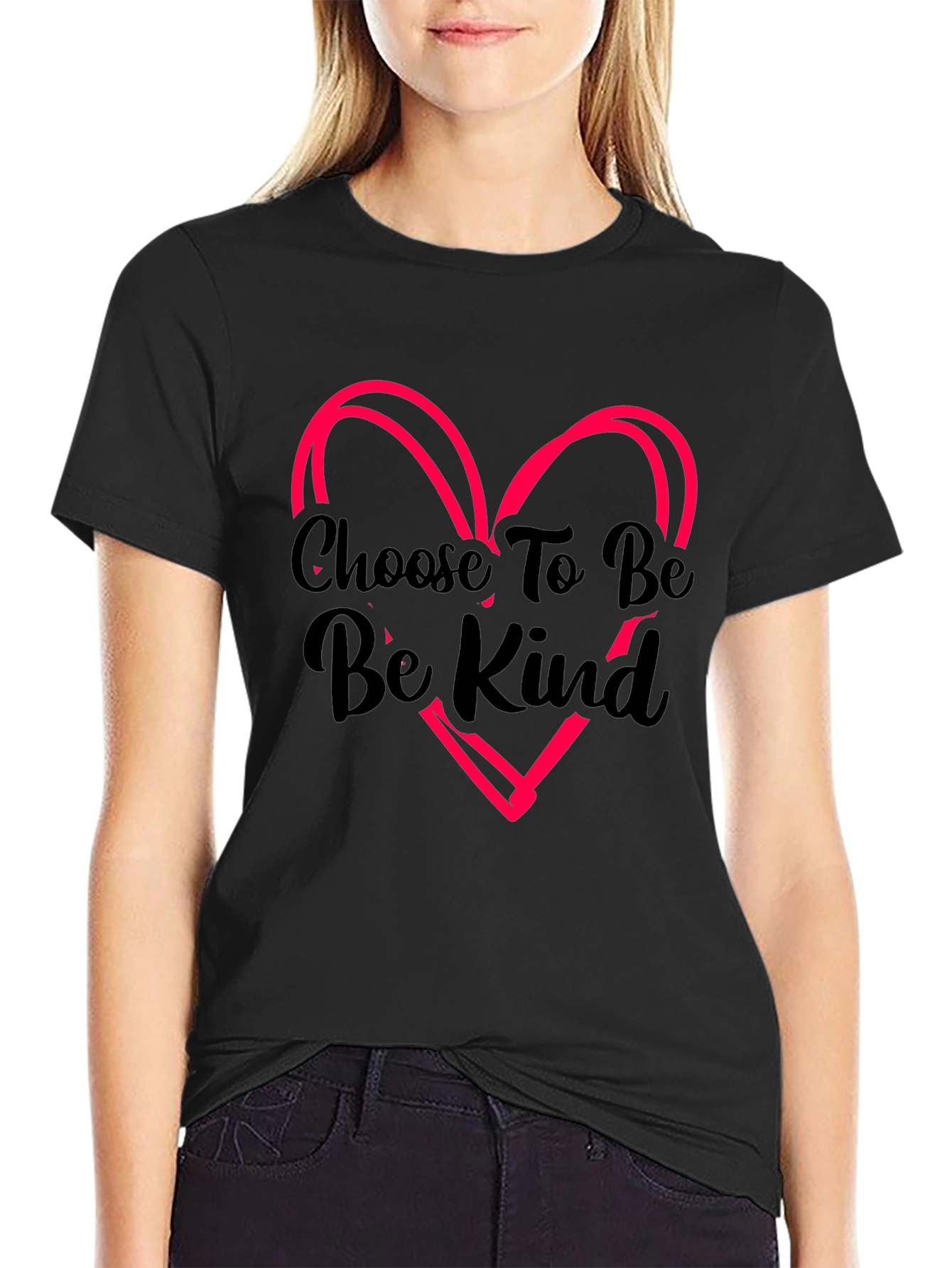 Choose To Be Kind Graphic Tee Black