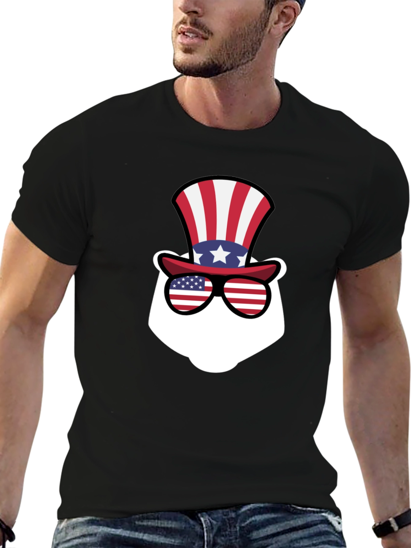 Patriotic Bear Graphic T-Shirt