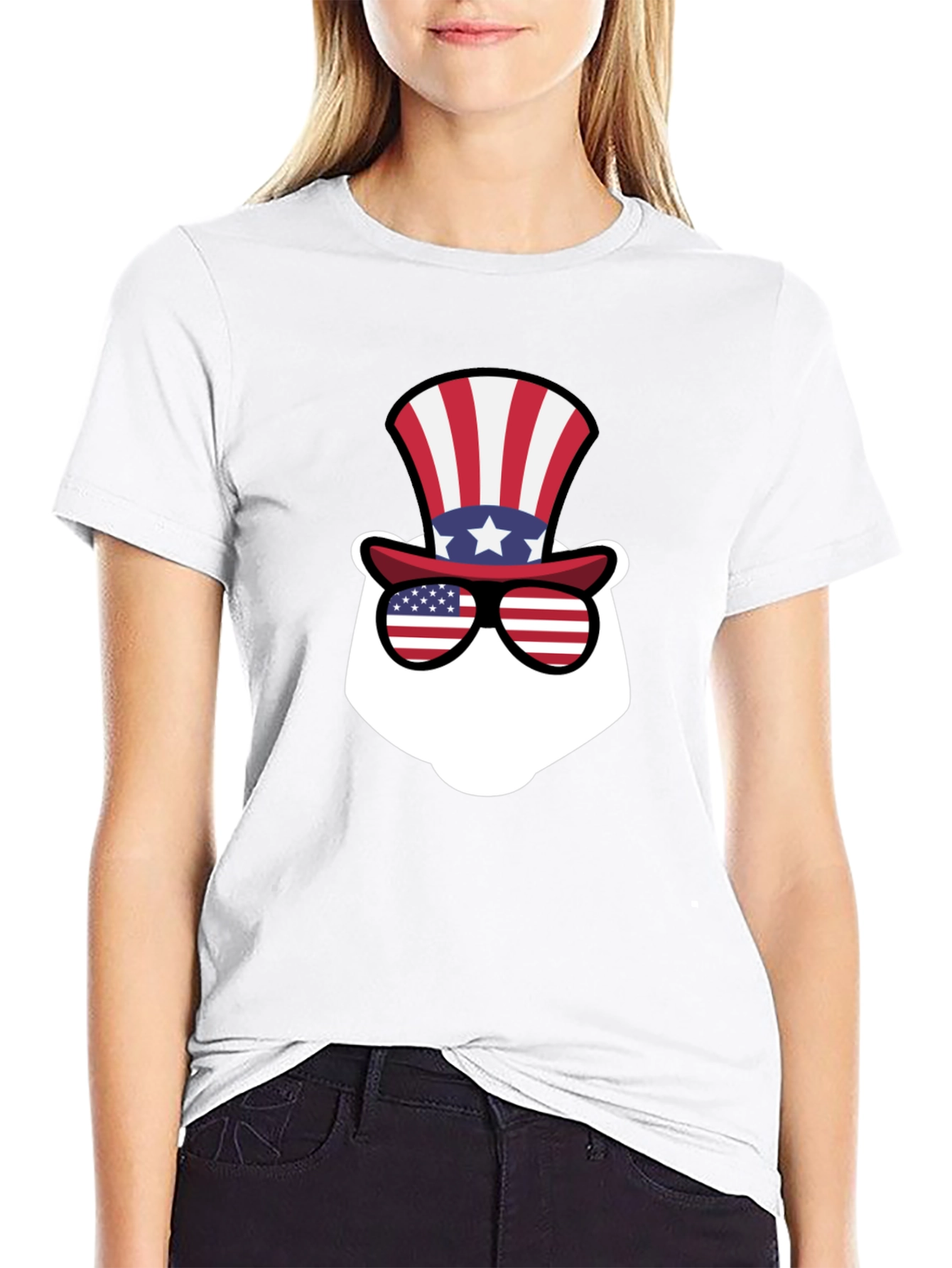 Patriotic Bear Graphic T-Shirt