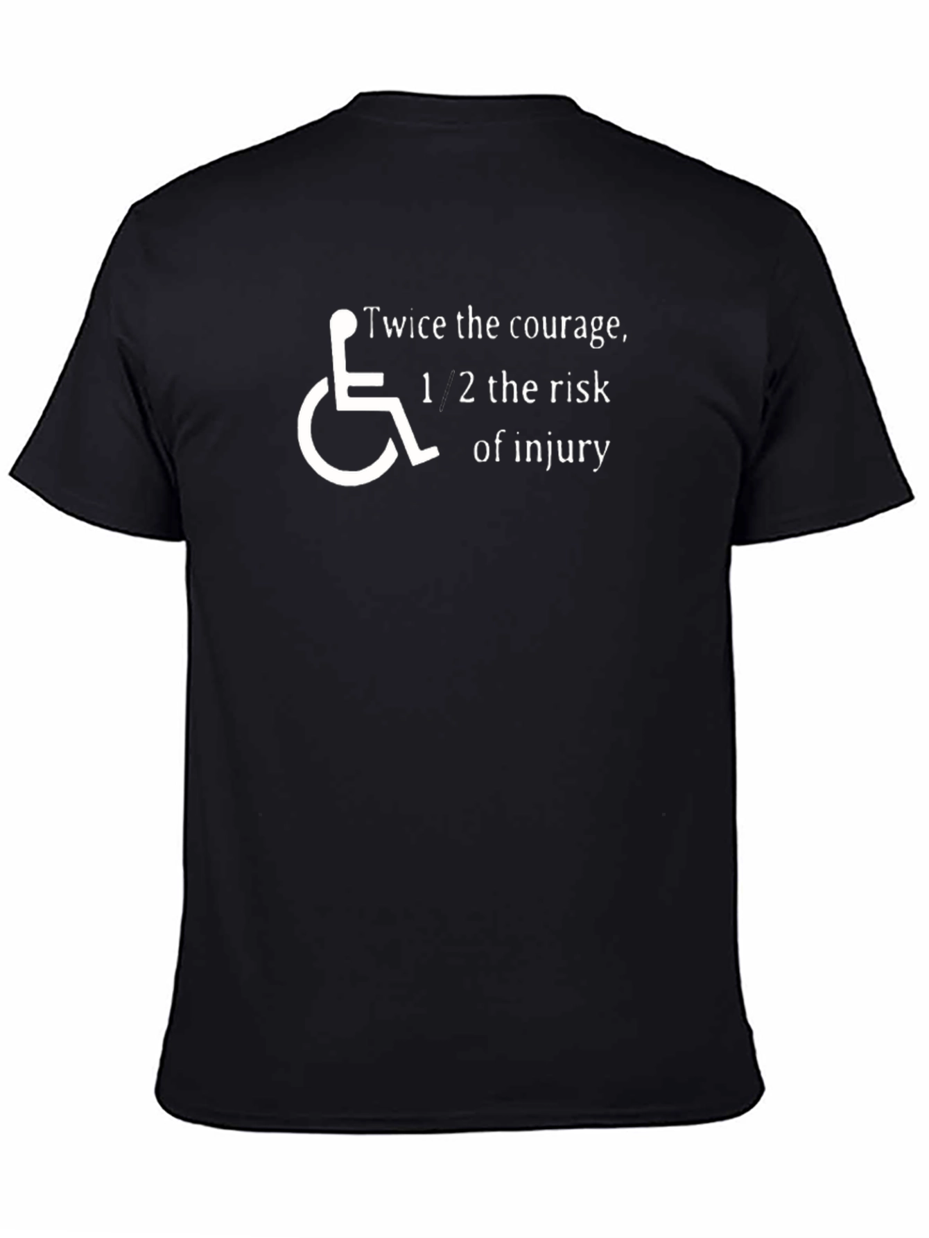 Twice the Courage T-Shirt - Black Crew Neck Tee