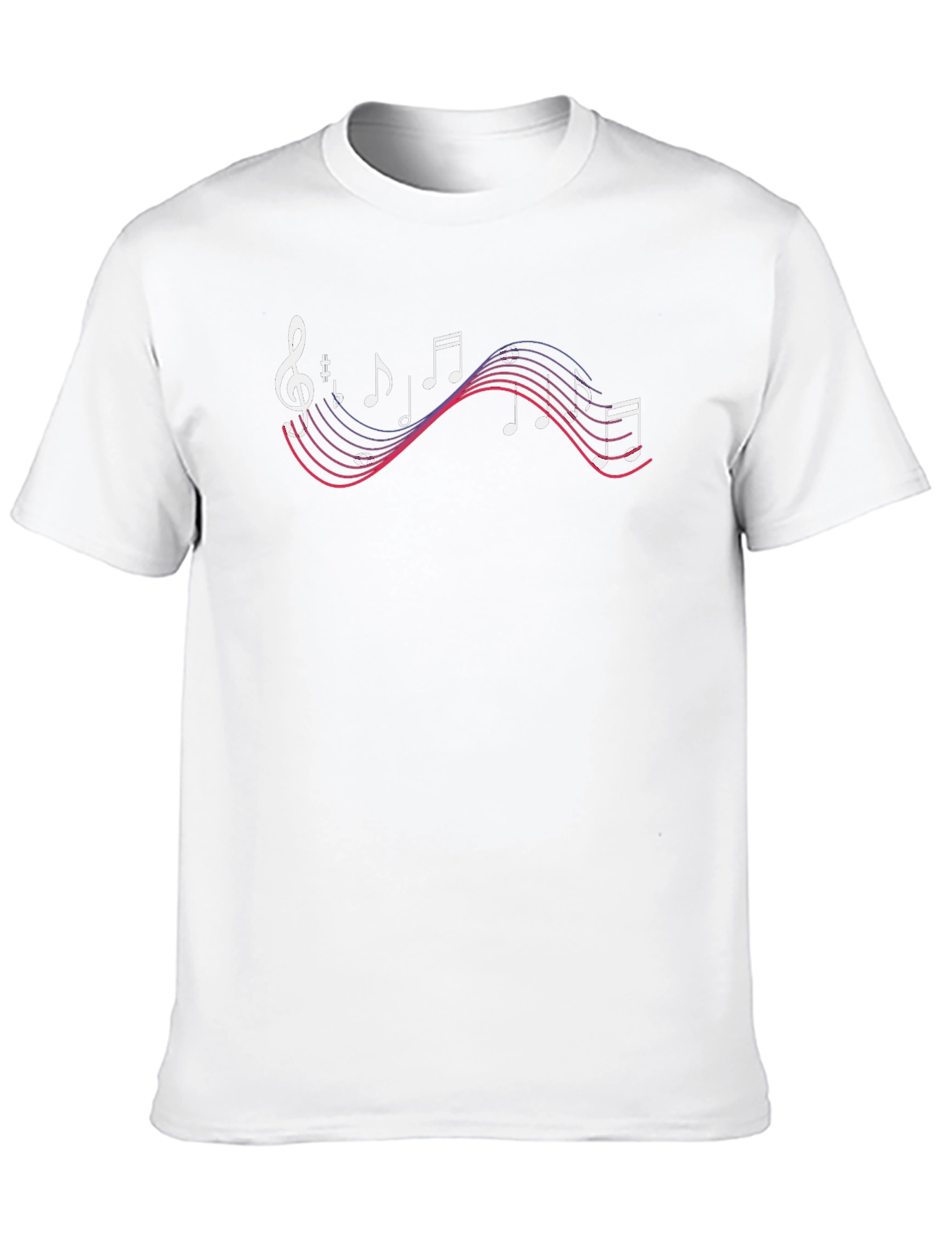 Musical Note Graphic Tee - Soft Black Cotton T-Shirt