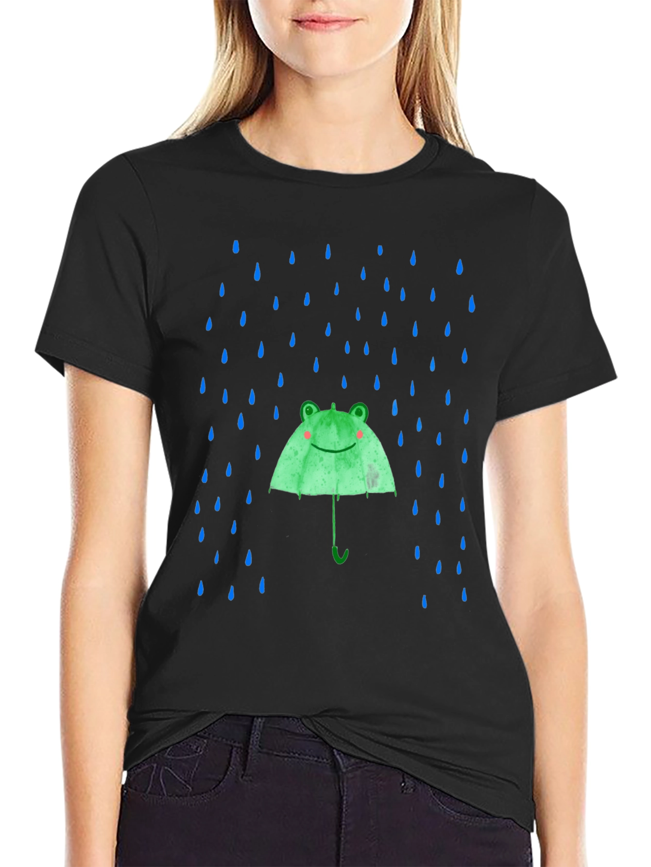 Frog Umbrella T-Shirt - Fun Rain Protection