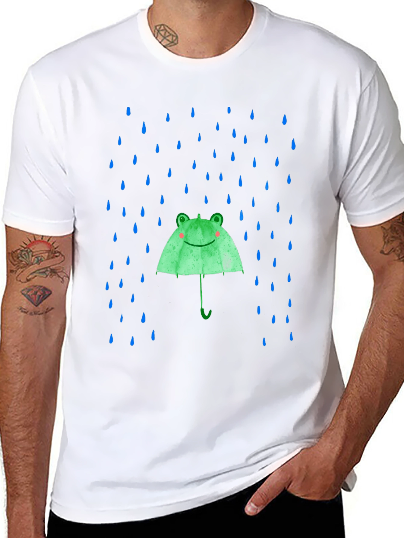 Frog Umbrella T-Shirt - Fun Rain Protection
