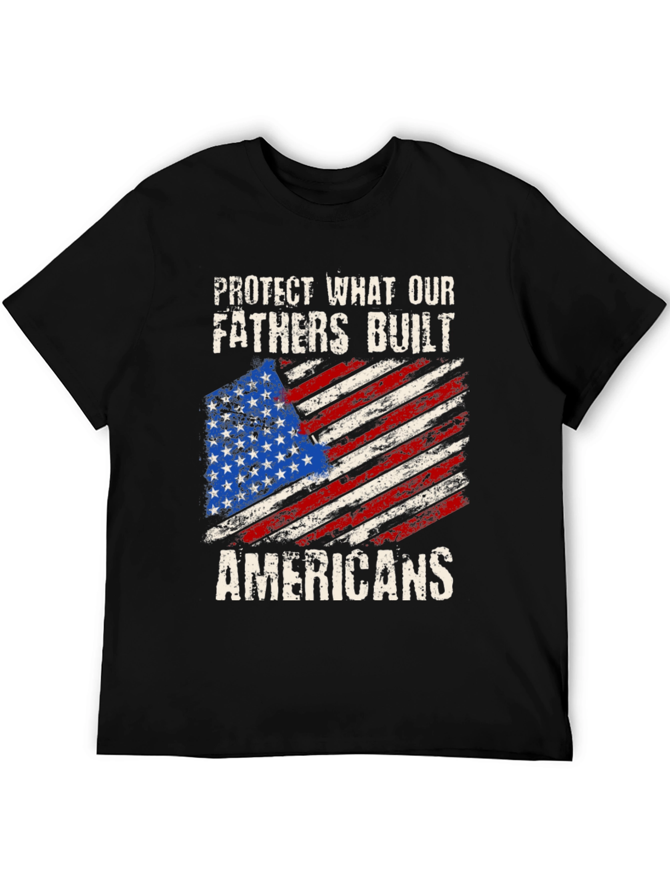 Patriotic T-Shirt - Protect Our Fathers American Flag Tee