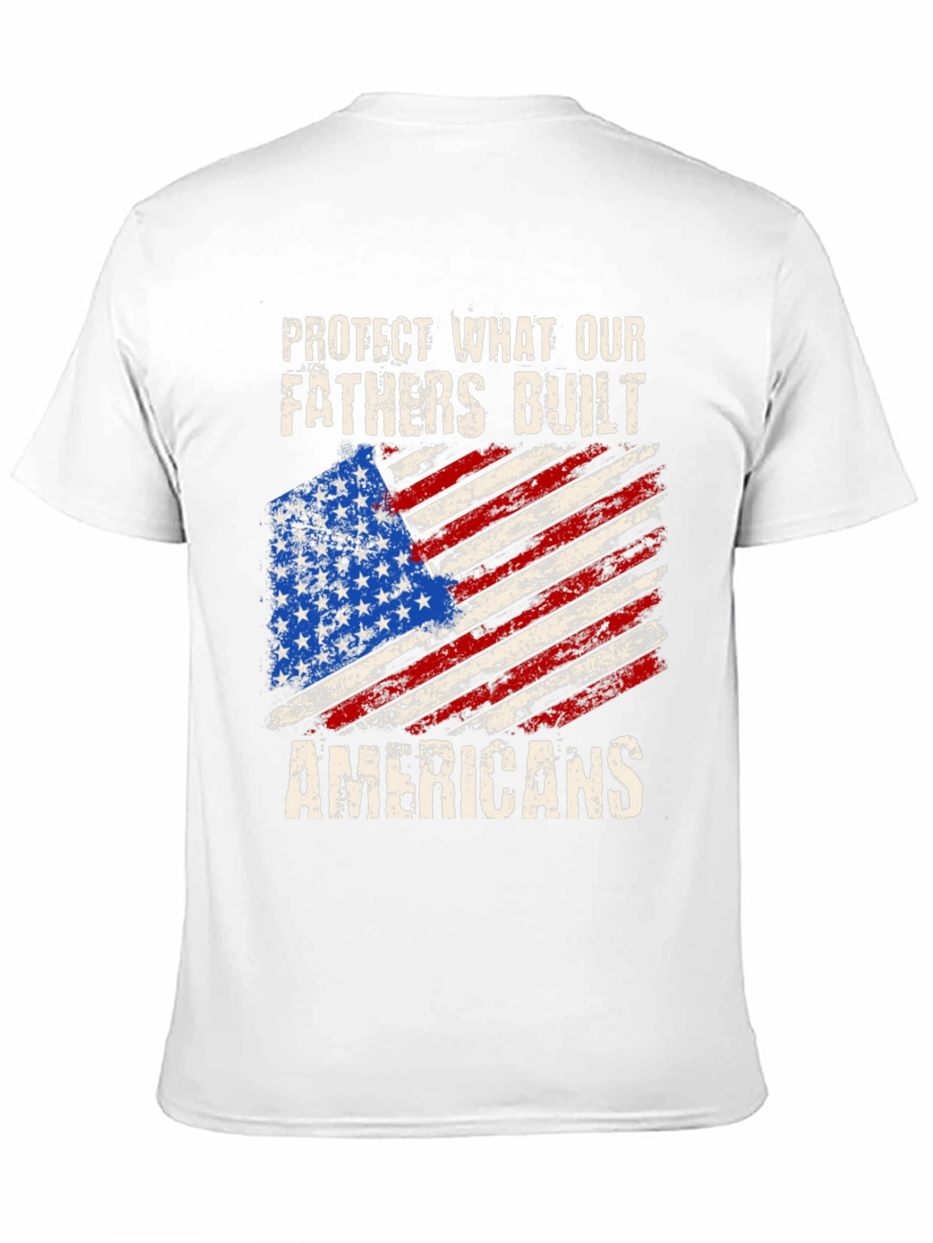 Patriotic T-Shirt - Protect Our Fathers American Flag Tee
