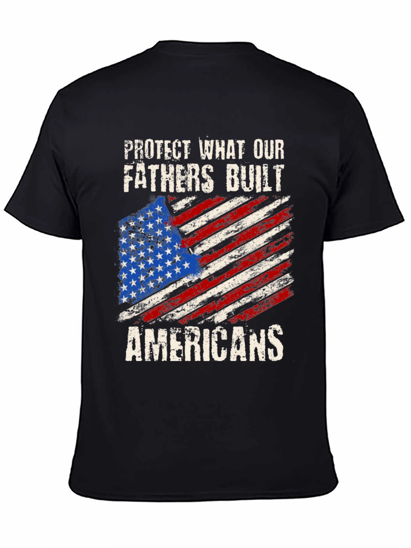 Patriotic T-Shirt - Protect Our Fathers American Flag Tee