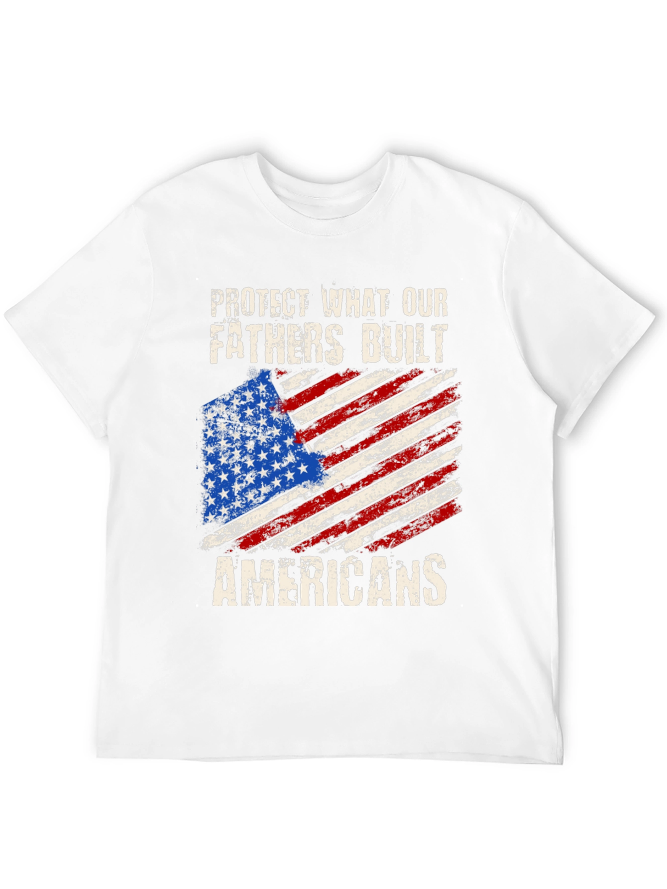Patriotic T-Shirt - Protect Our Fathers American Flag Tee
