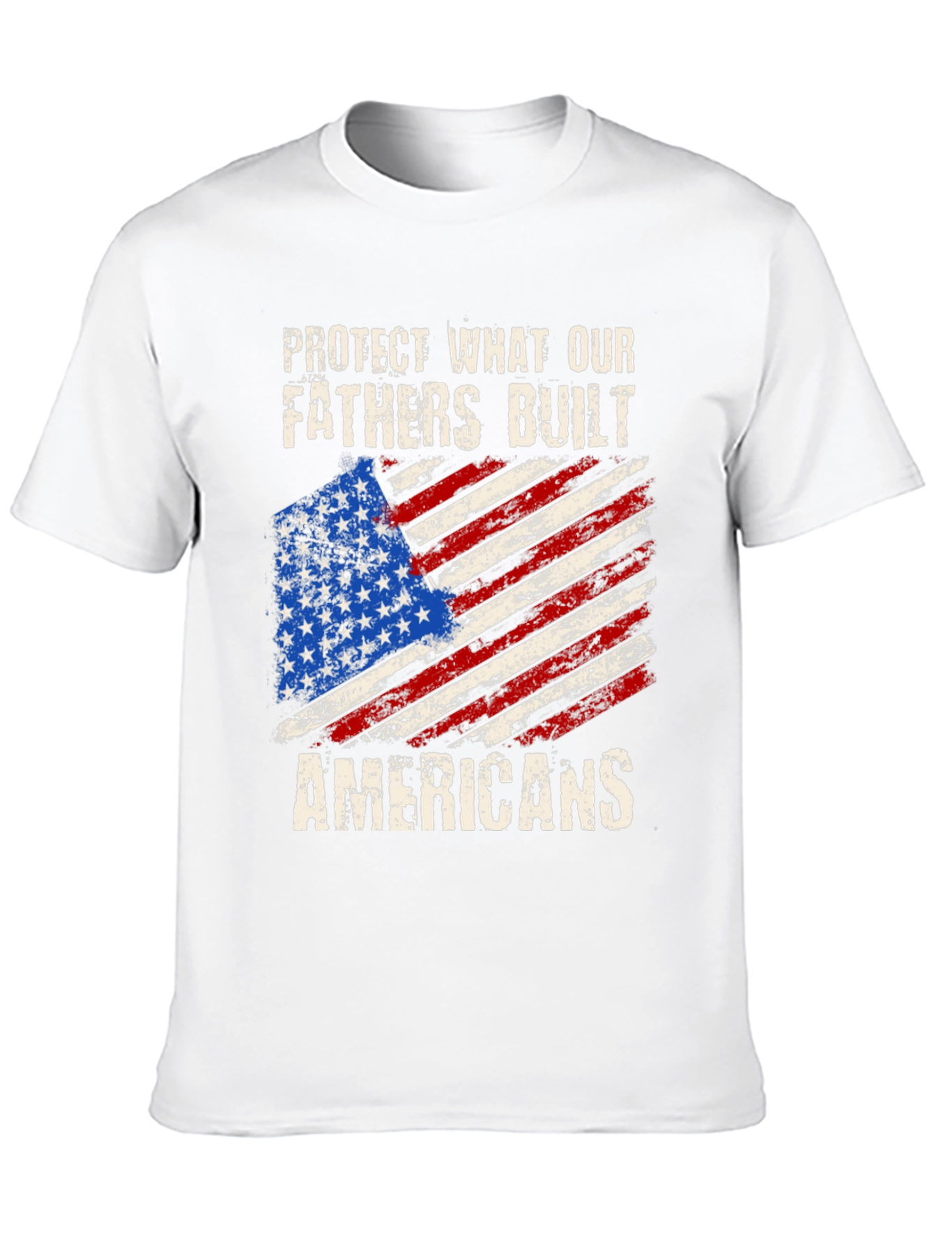 Patriotic T-Shirt - Protect Our Fathers American Flag Tee