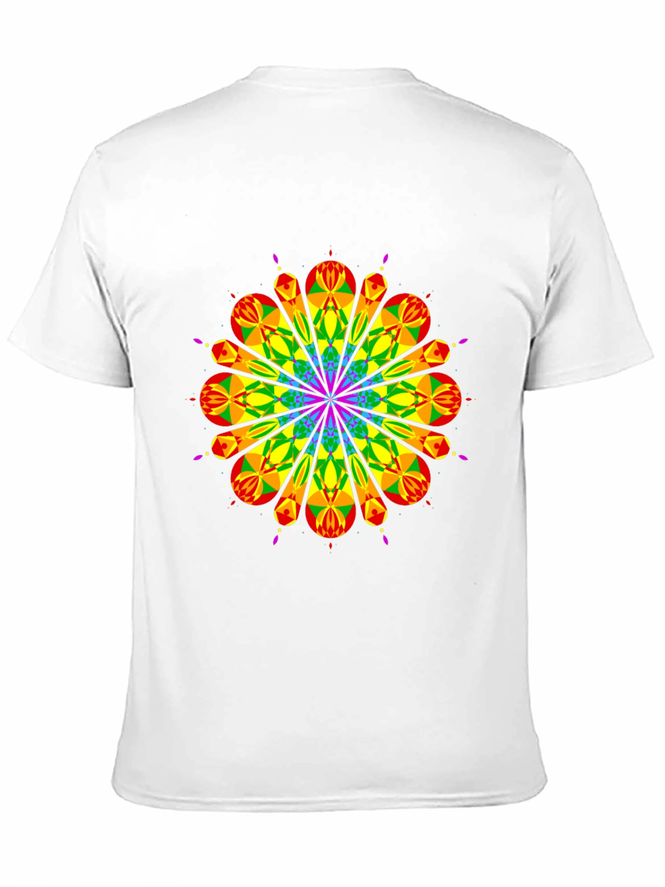 Rainbow Geometric Graphic Tee - Mens Black T-Shirt