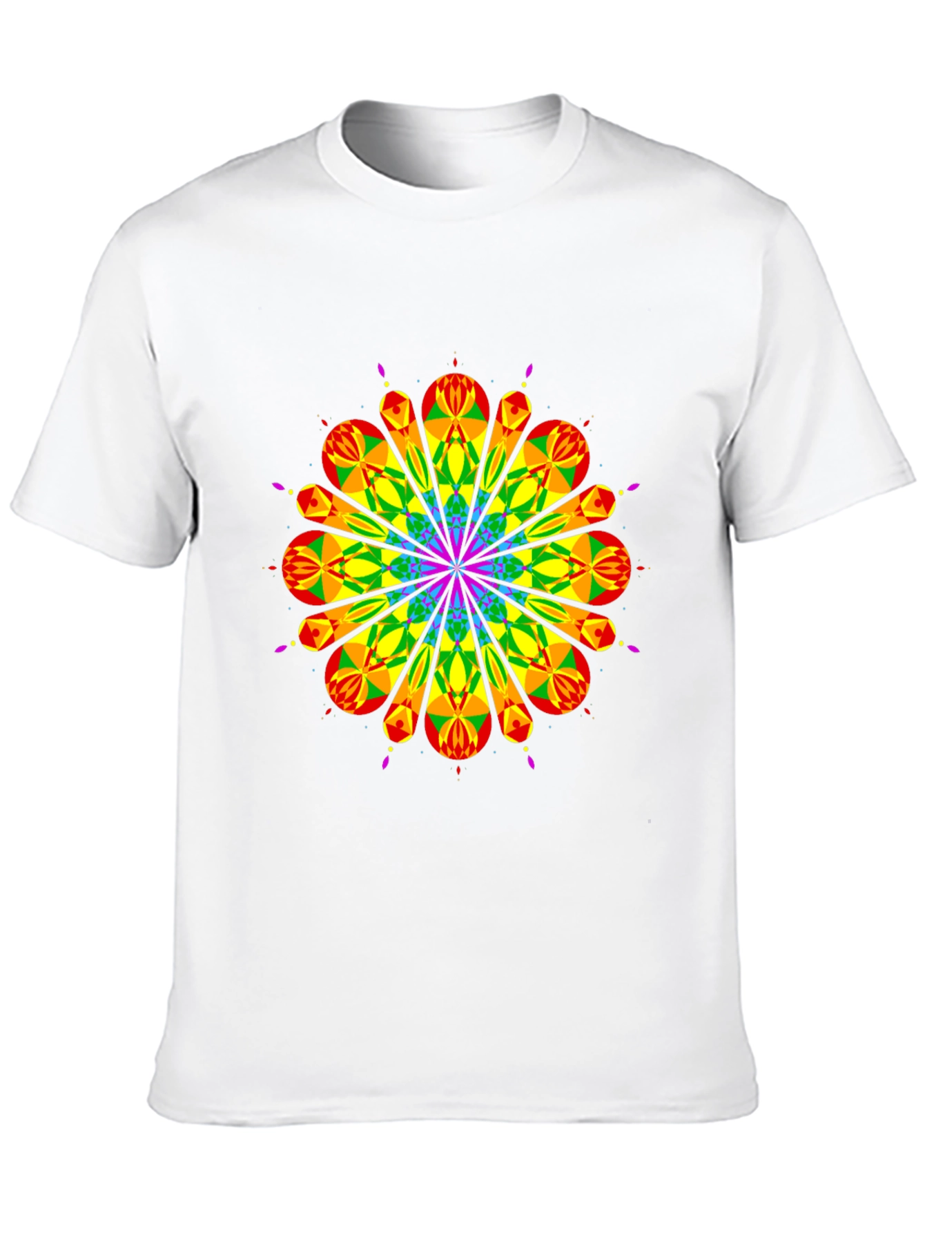 Rainbow Geometric Graphic Tee - Mens Black T-Shirt