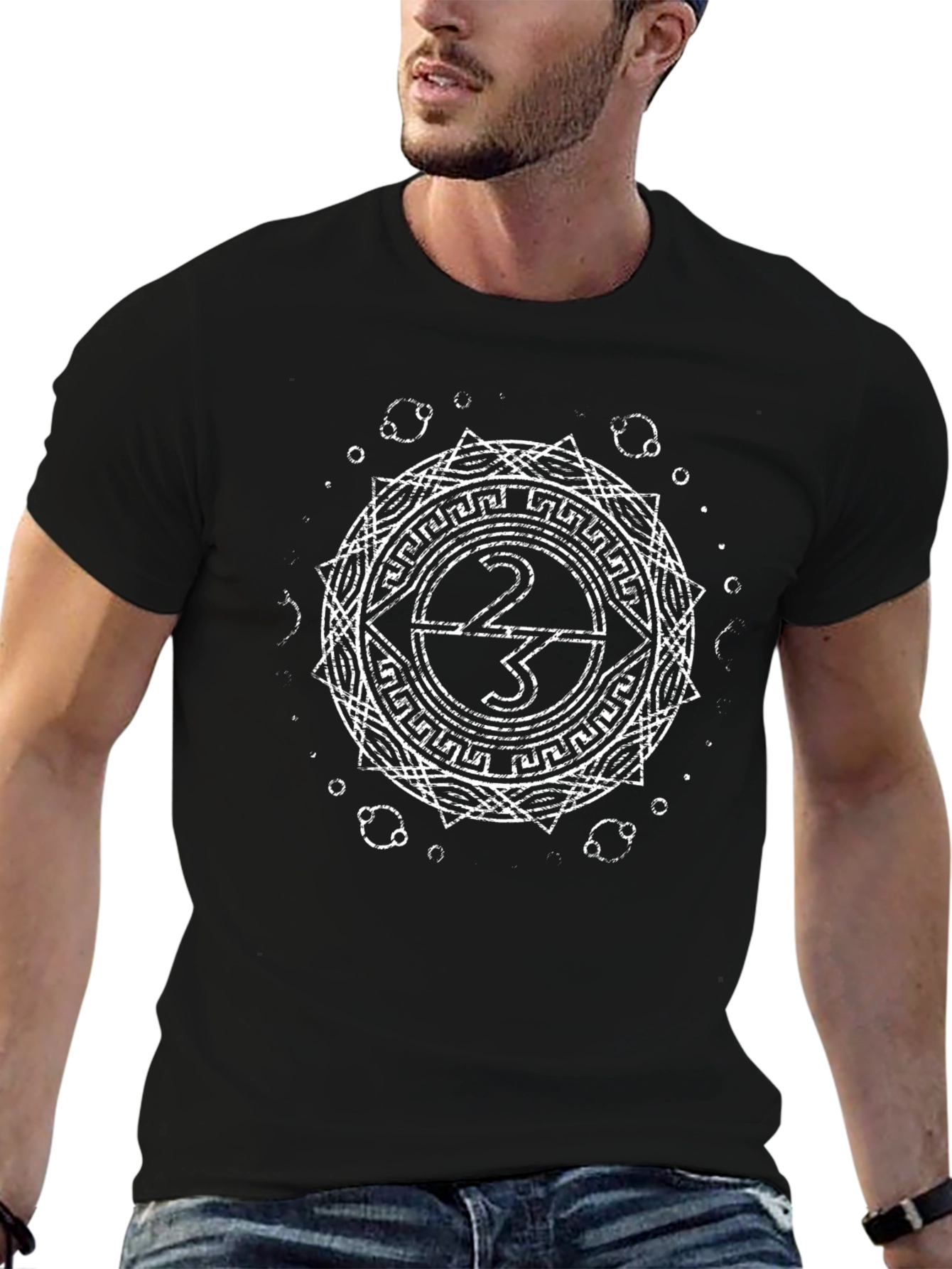 Geometric 23 Graphic Tee - Modern Casual