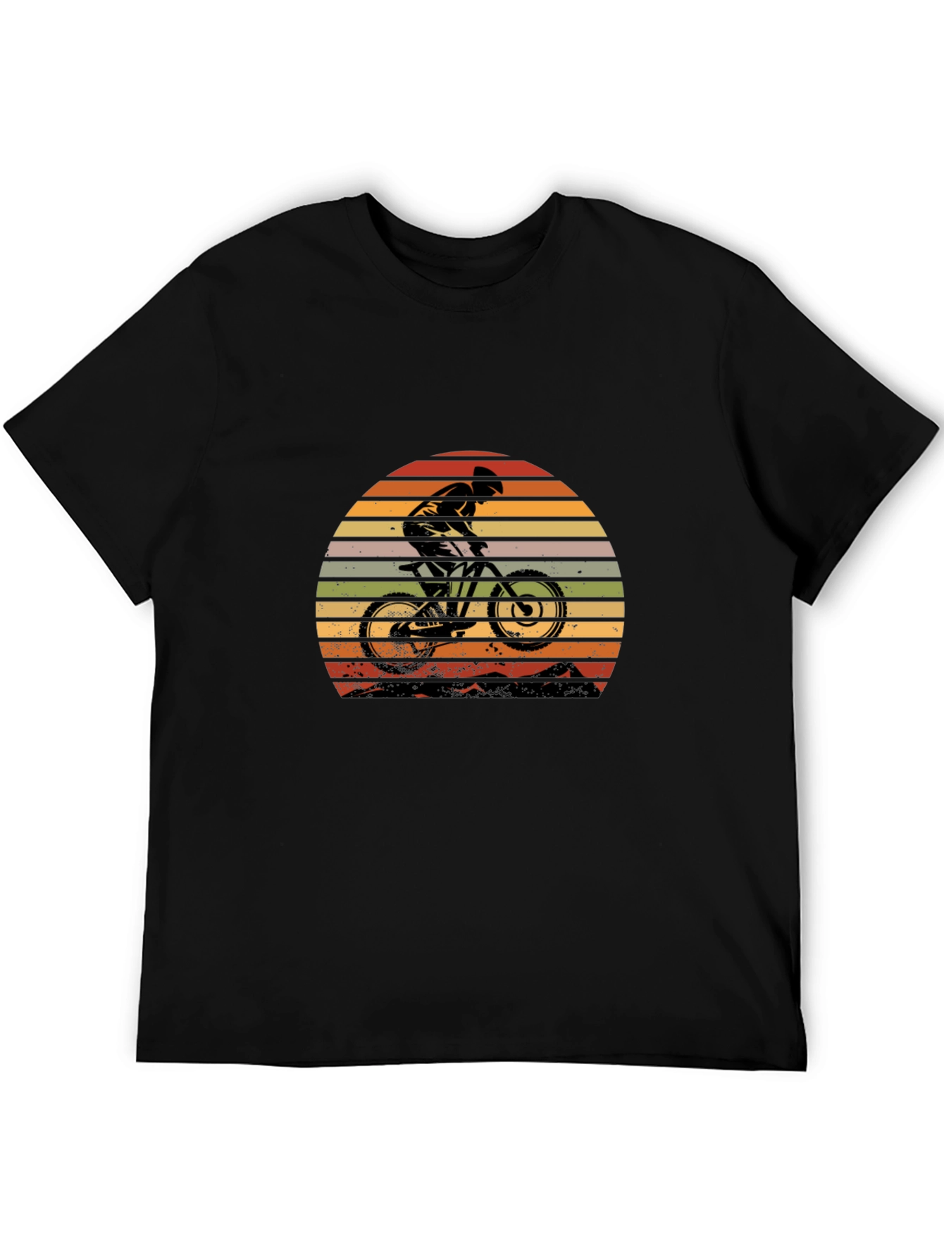 Mountain Bike Retro Sunset T-Shirt - Outdoor Adventure