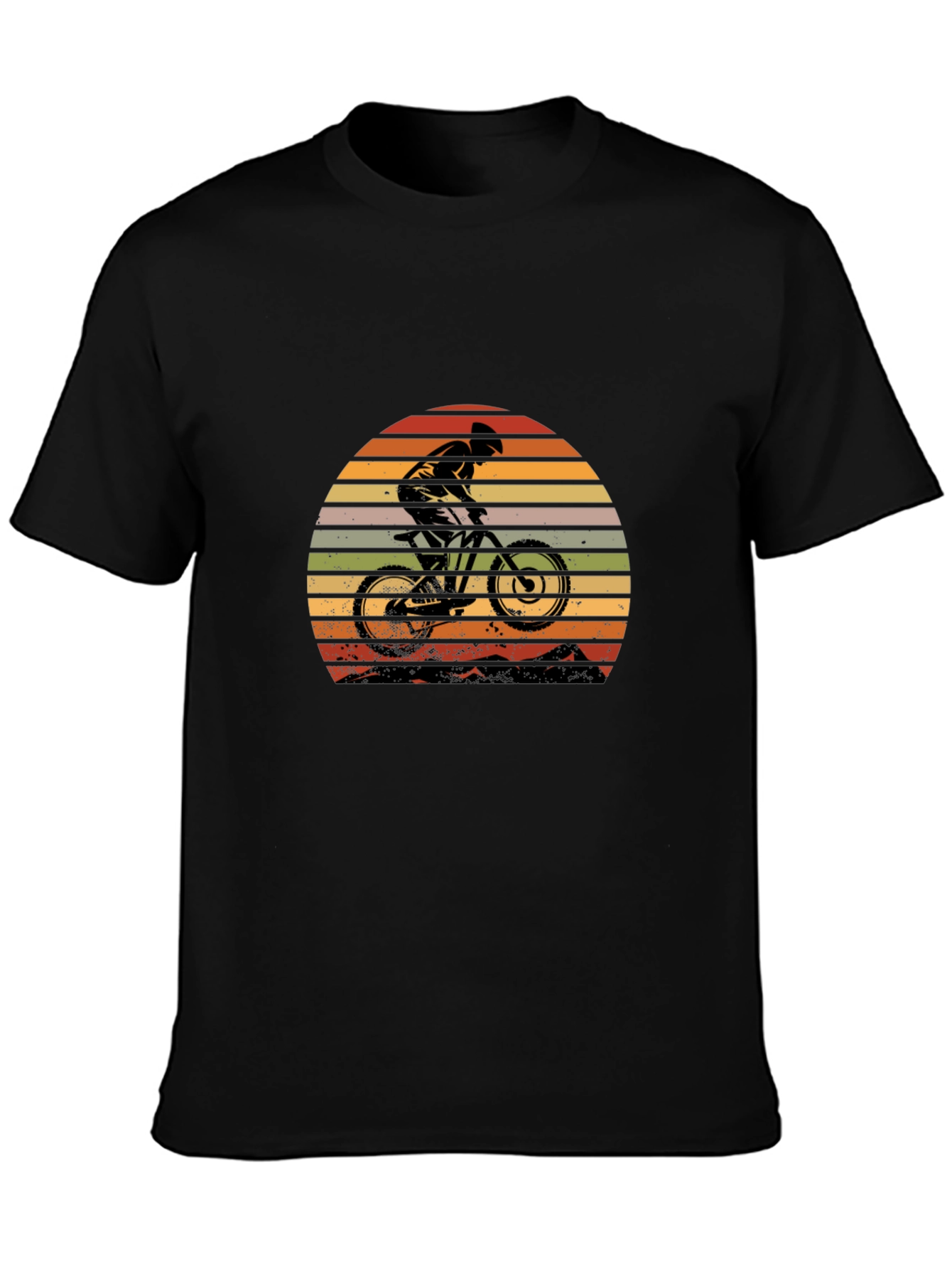 Mountain Bike Retro Sunset T-Shirt - Outdoor Adventure