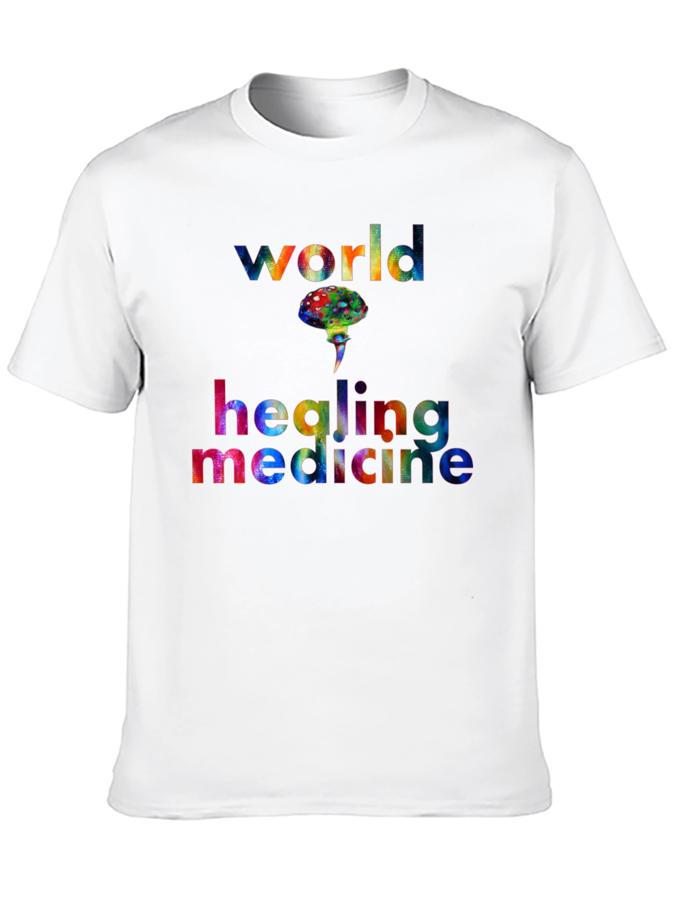 World Healing Medicine T-Shirt Graphic Design Black