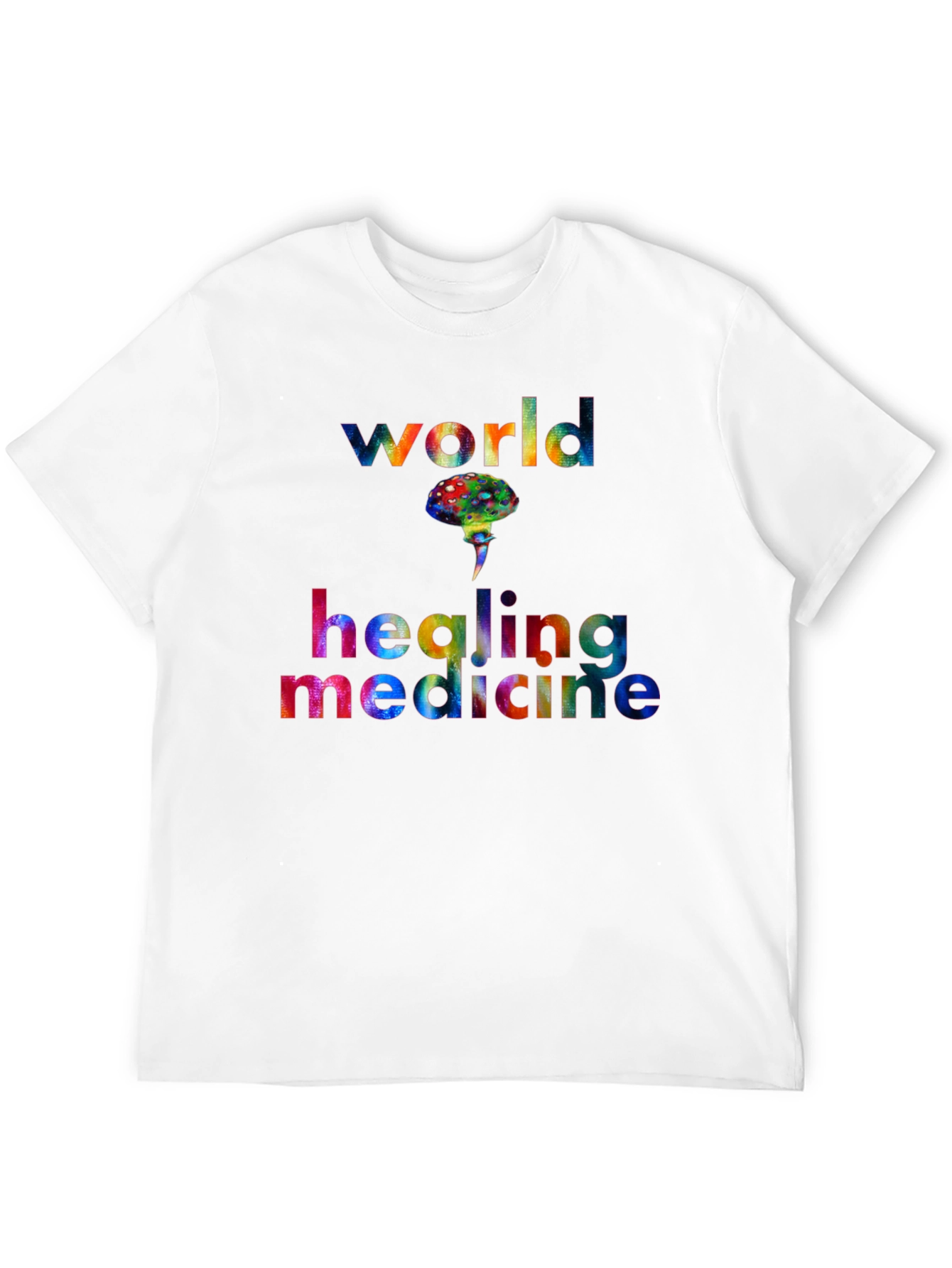World Healing Medicine T-Shirt Graphic Design Black