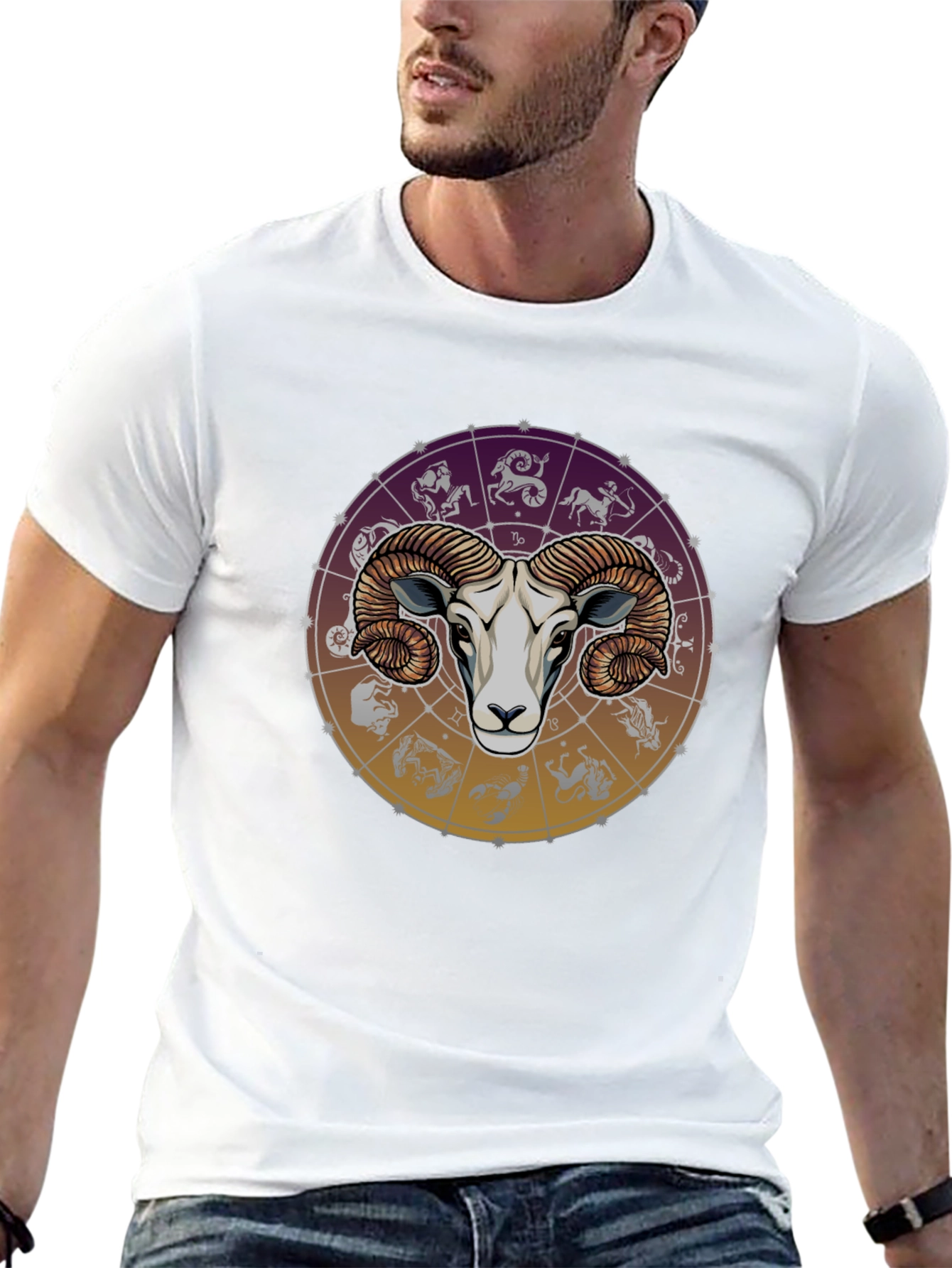 Aries Zodiac Graphic Tee - Ram Horoscope Shirt