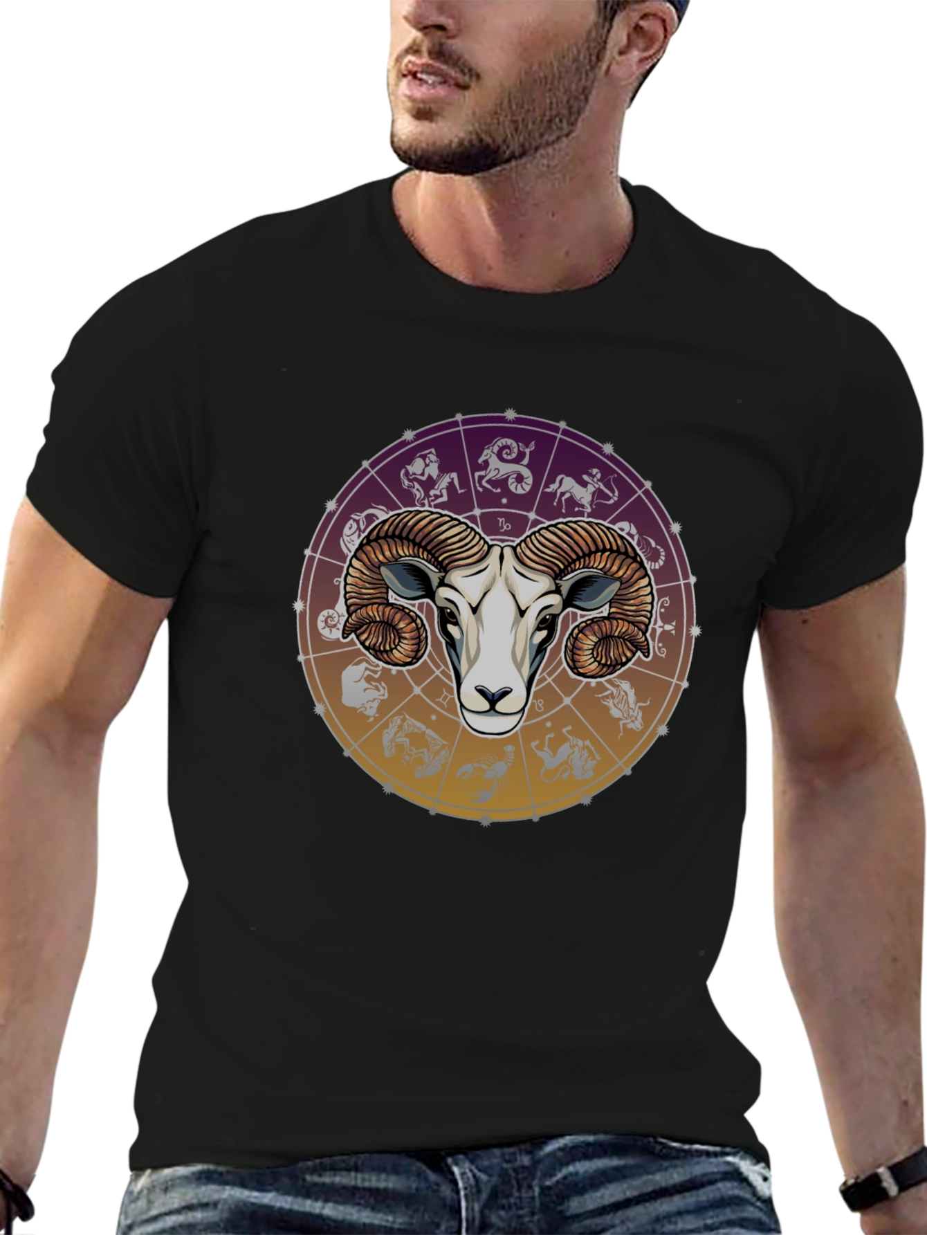 Aries Zodiac Graphic Tee - Ram Horoscope Shirt