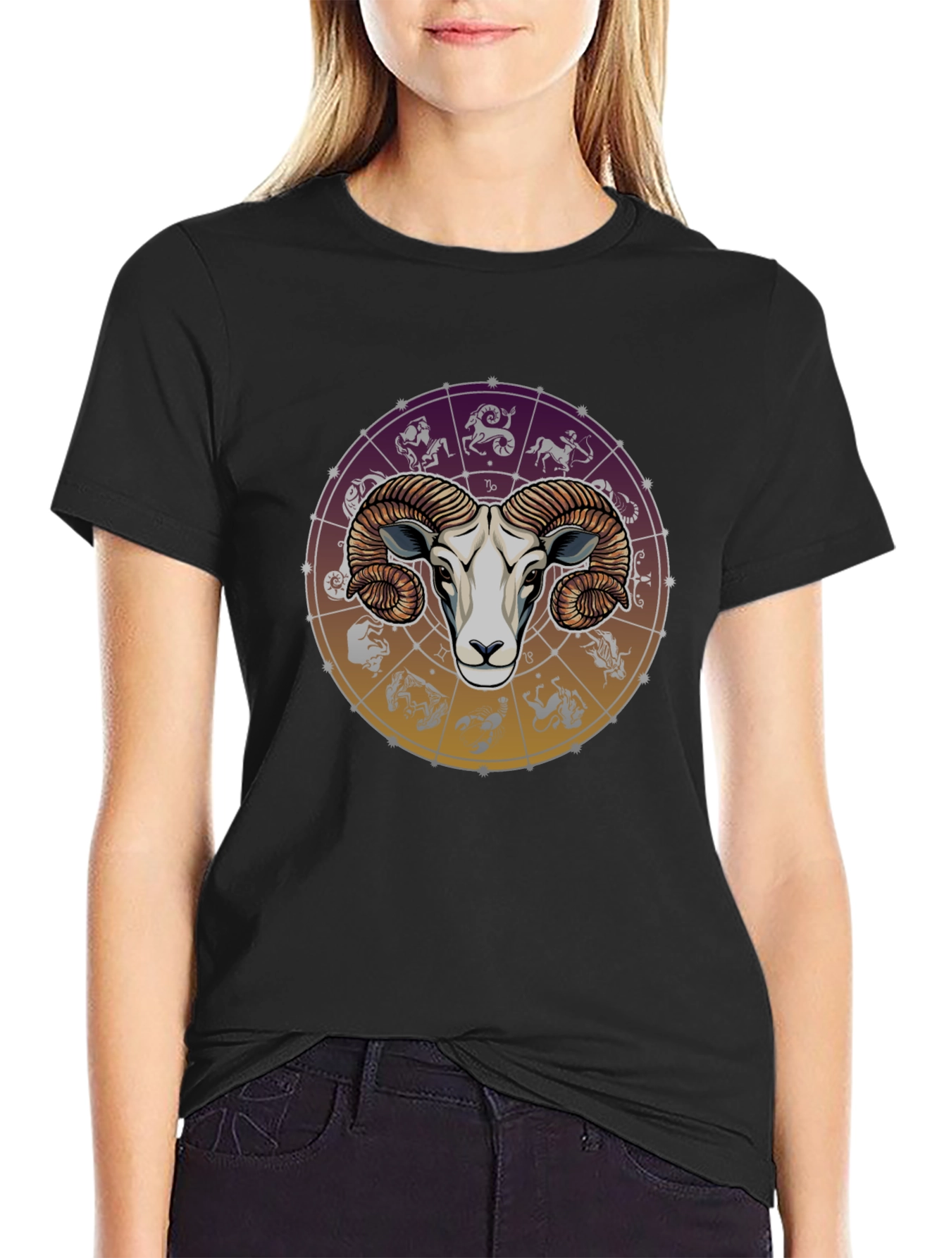 Aries Zodiac Graphic Tee - Ram Horoscope Shirt