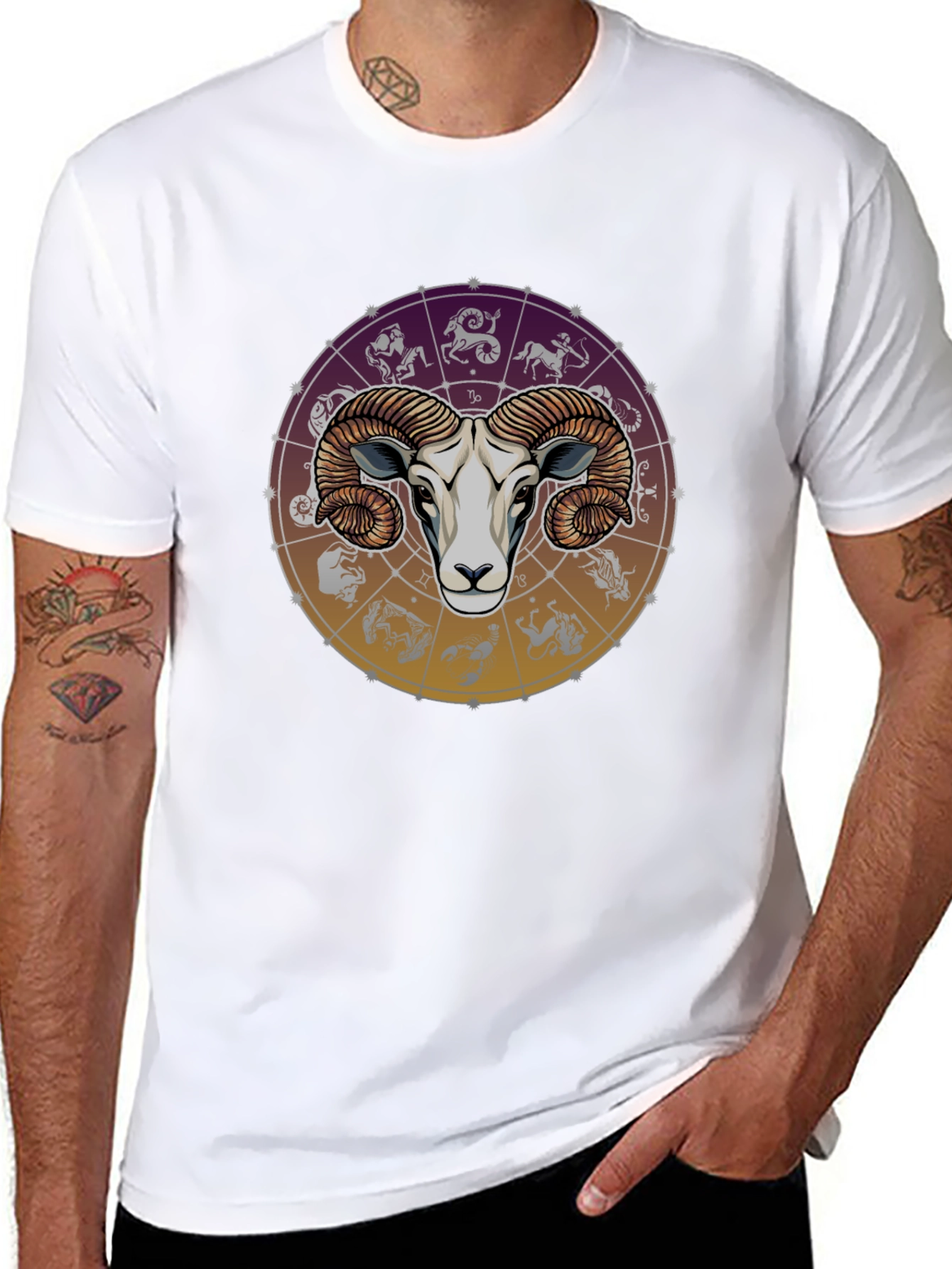 Aries Zodiac Graphic Tee - Ram Horoscope Shirt
