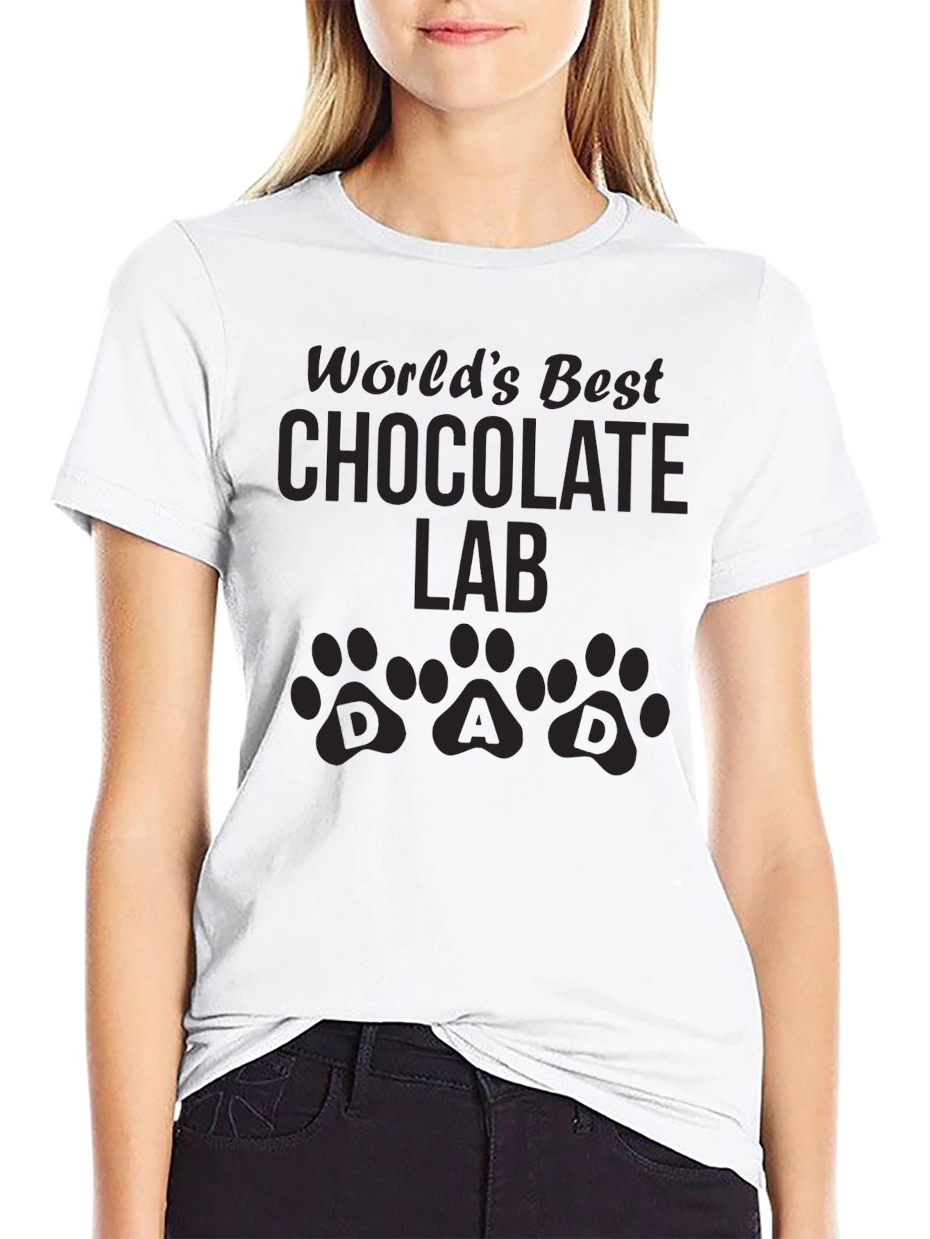 Worlds Best Chocolate Lab Dad T-Shirt