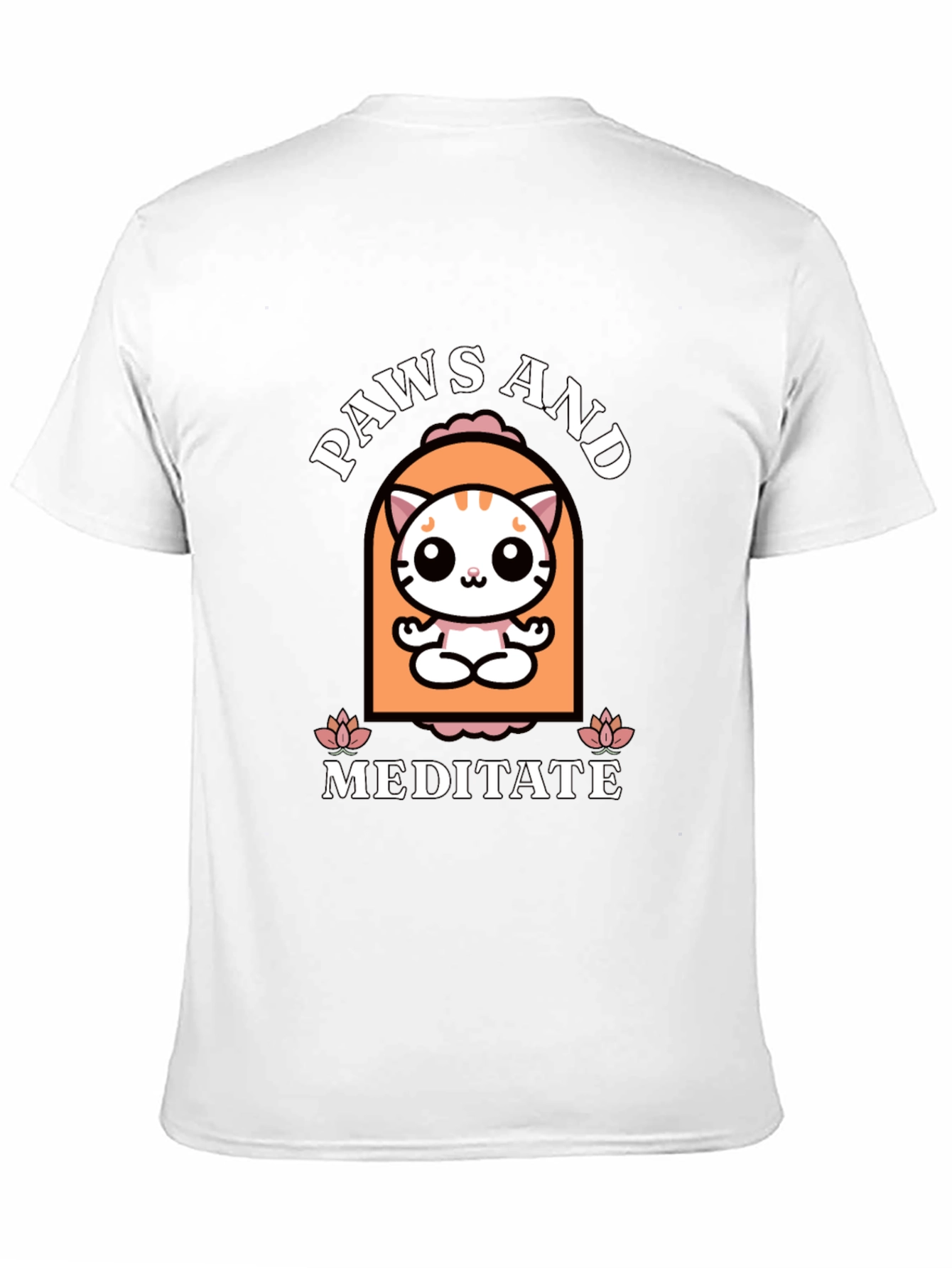 Paws and Meditate Cat Graphic T-Shirt