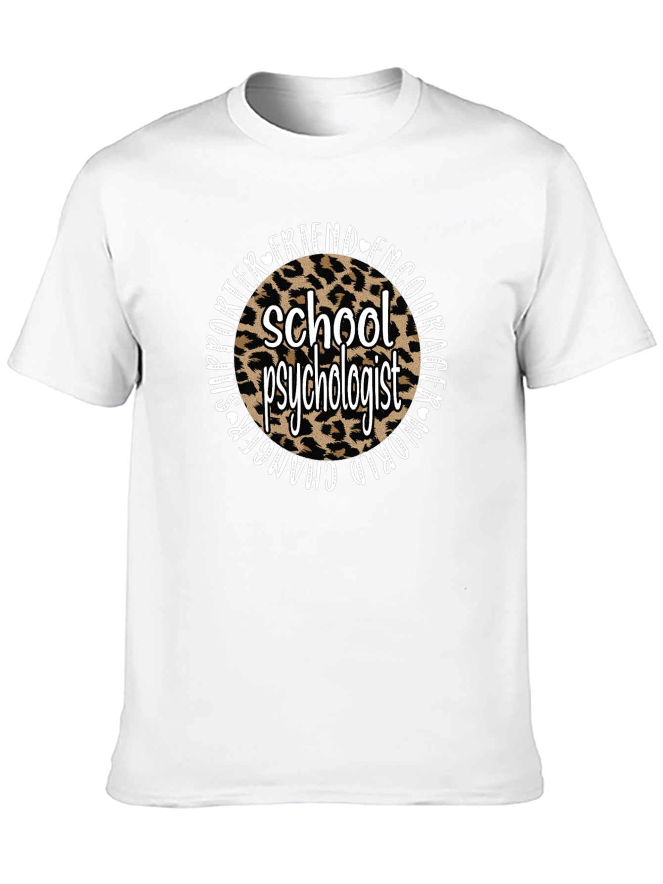 School Psychologist Leopard Print T-Shirt