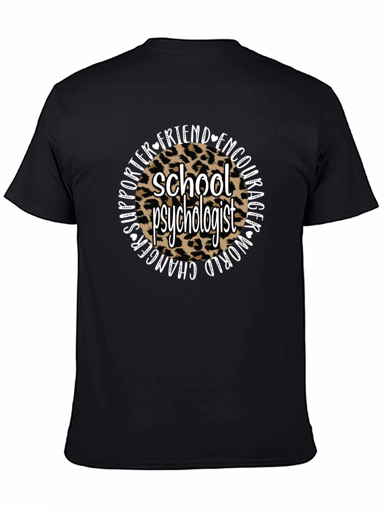 School Psychologist Leopard Print T-Shirt