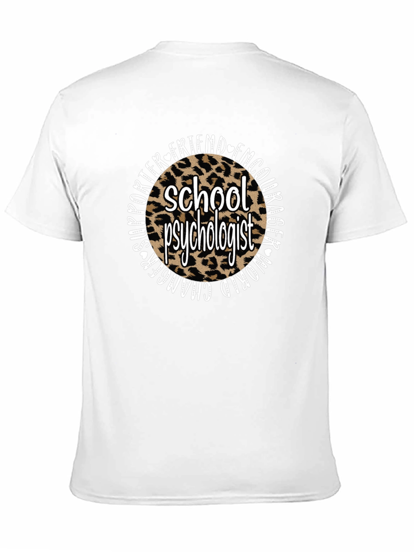 School Psychologist Leopard Print T-Shirt