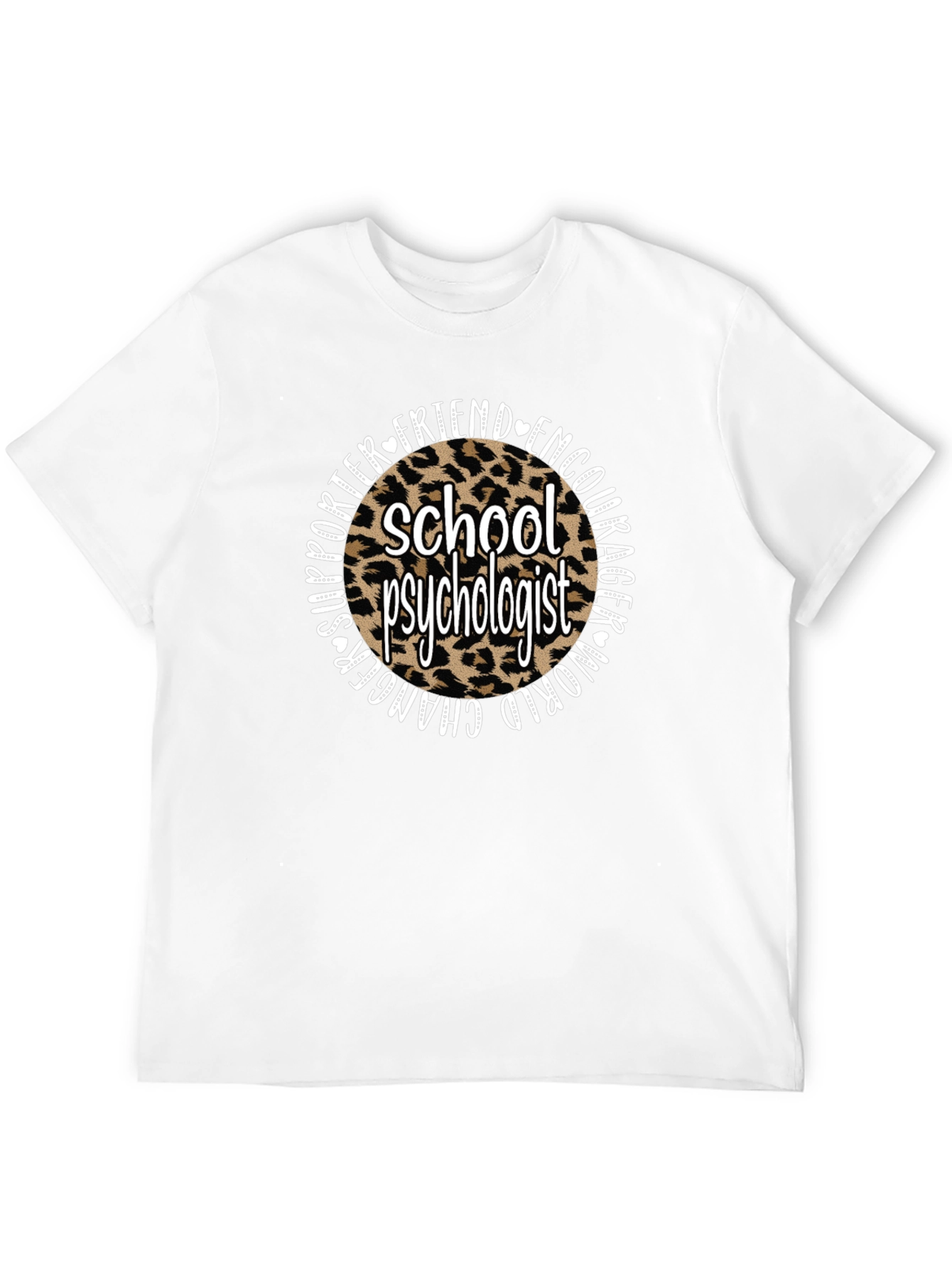School Psychologist Leopard Print T-Shirt