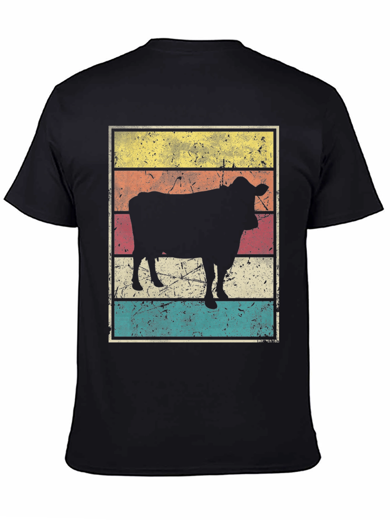 Retro Cow Graphic T-Shirt