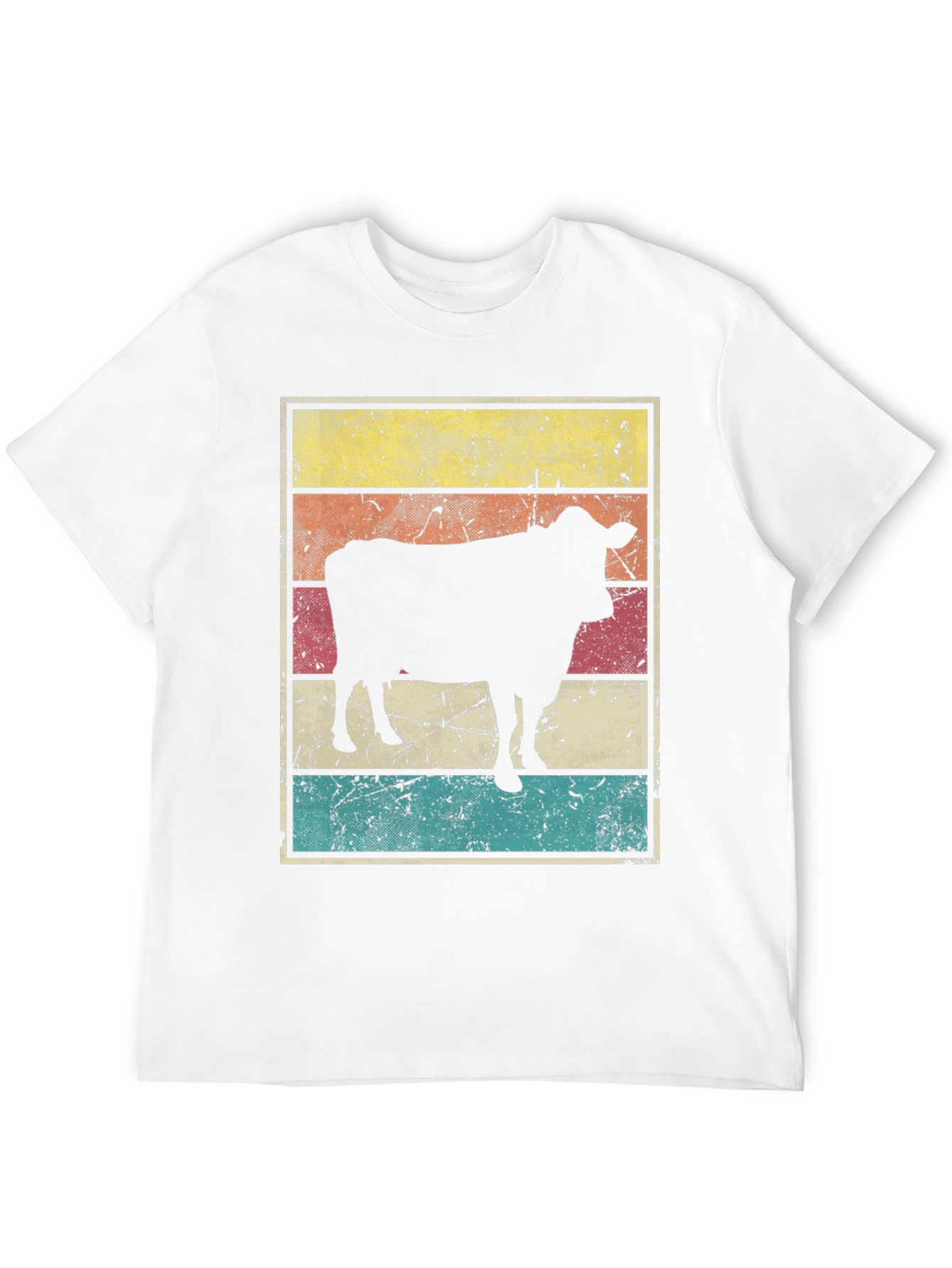 Retro Cow Graphic T-Shirt