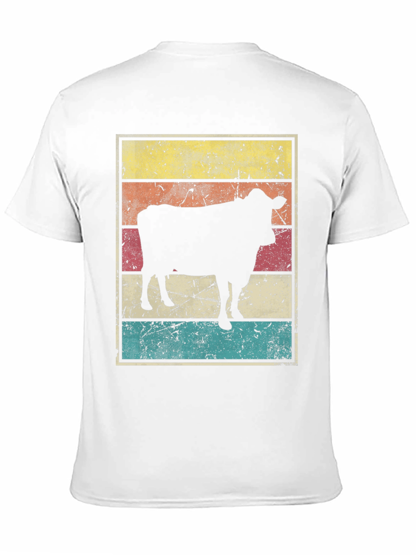 Retro Cow Graphic T-Shirt